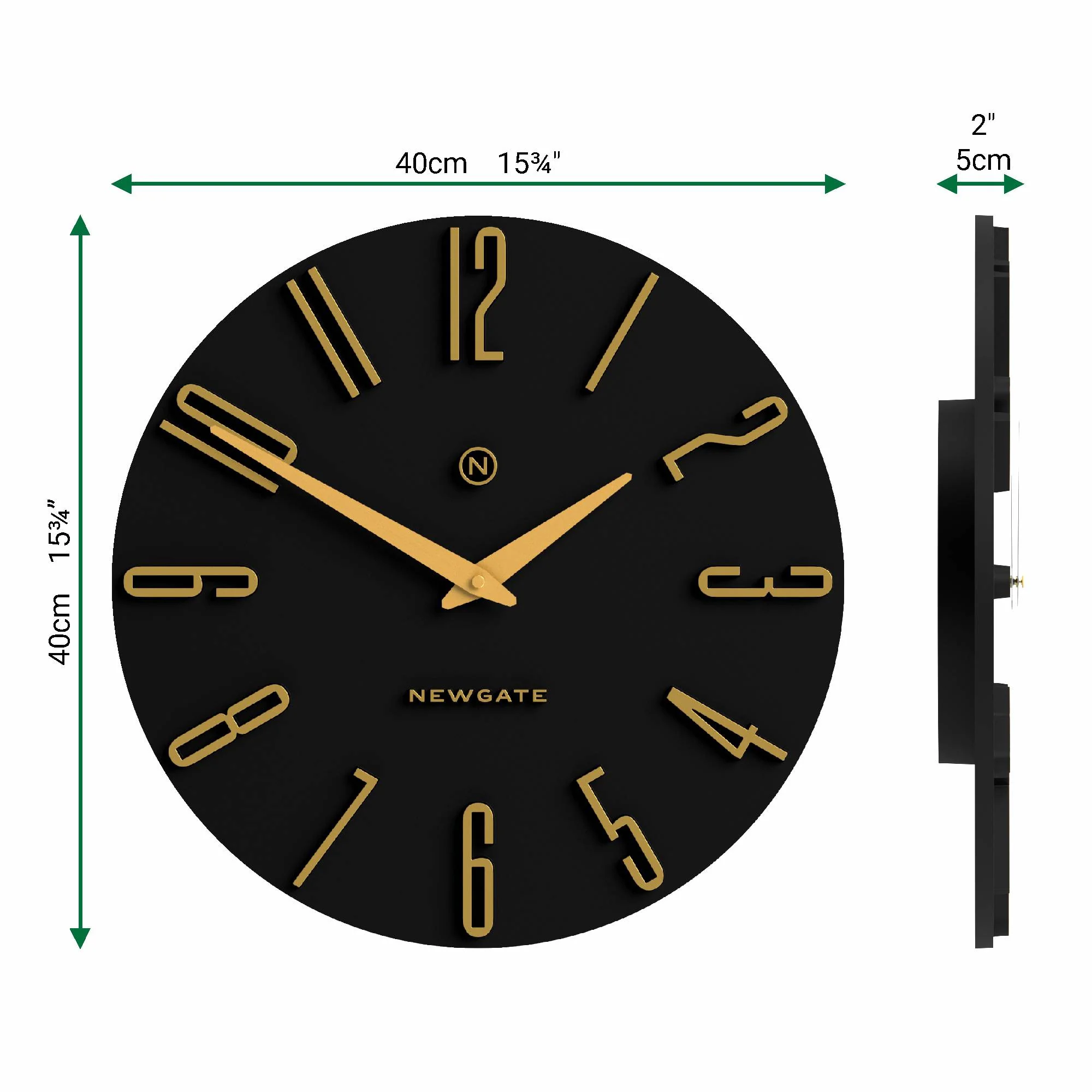 Newgate Empire State wall clock in black - Image 4