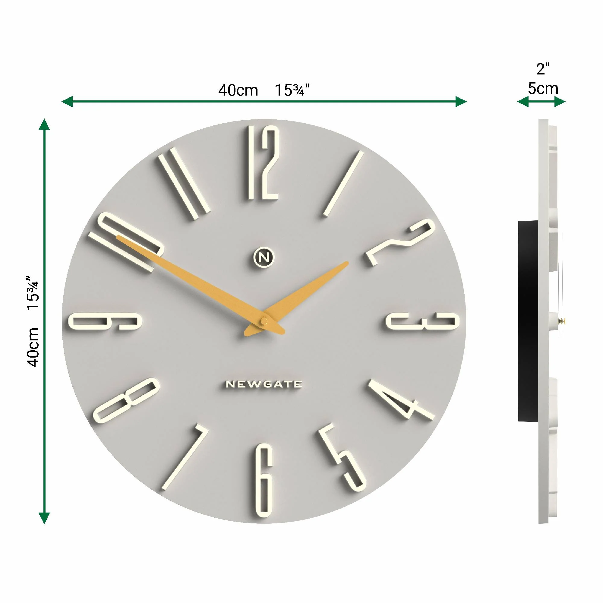 Newgate Empire State wall clock in grey - Image 4