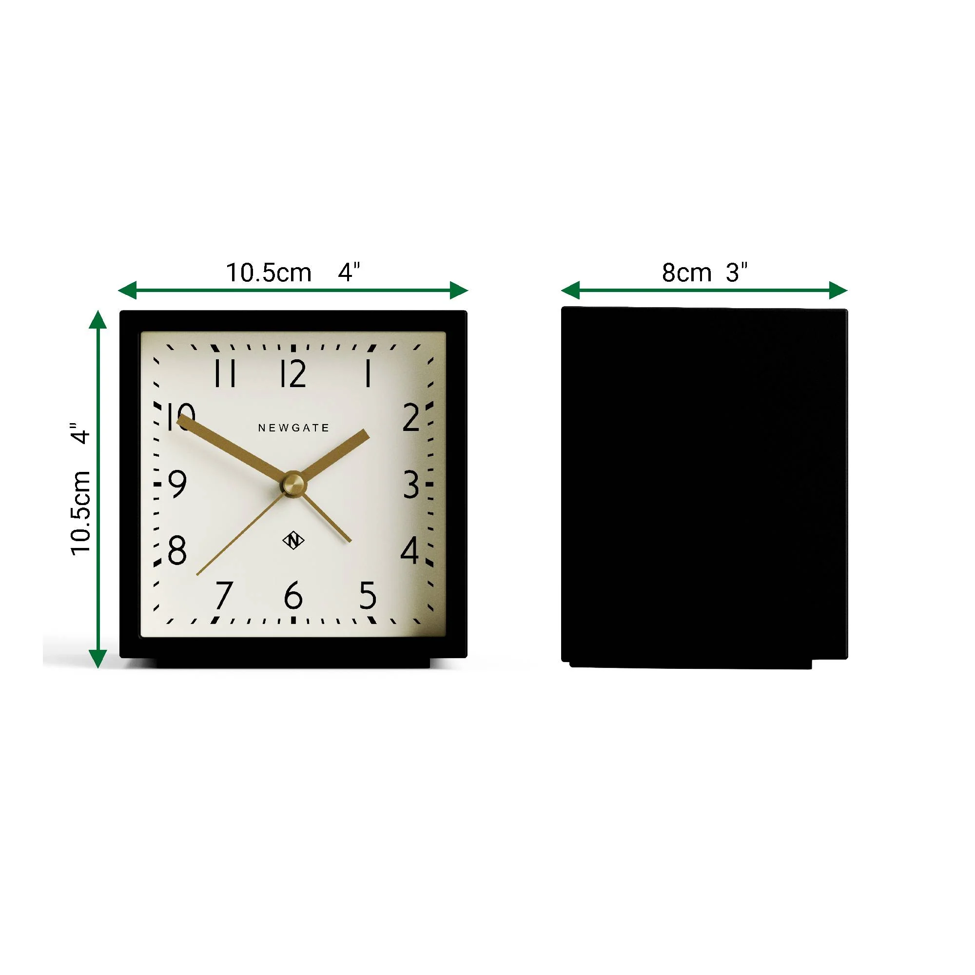 Newgate Equinox alarm clock in black - Image 4