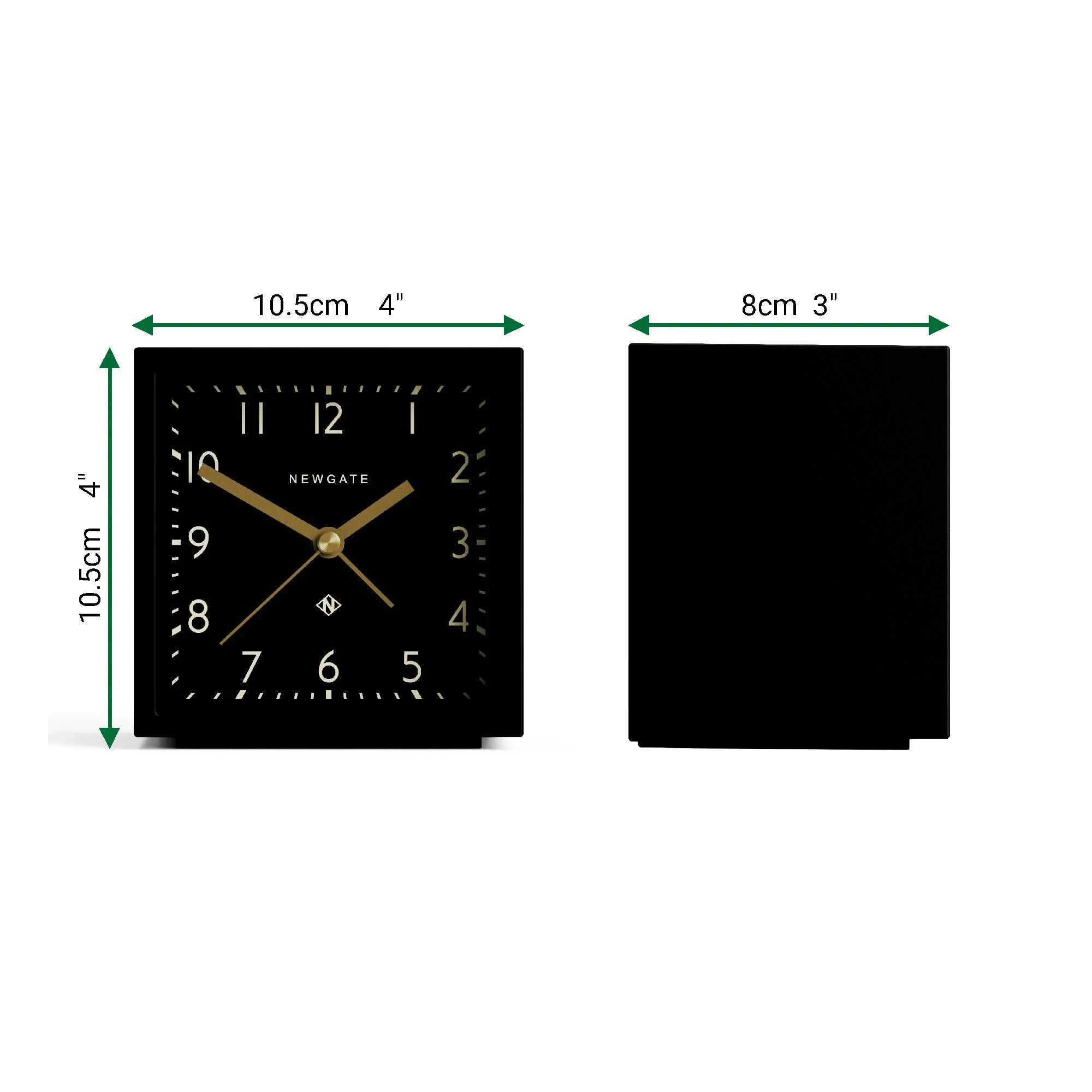 Newgate Equinox alarm clock in black - Image 4