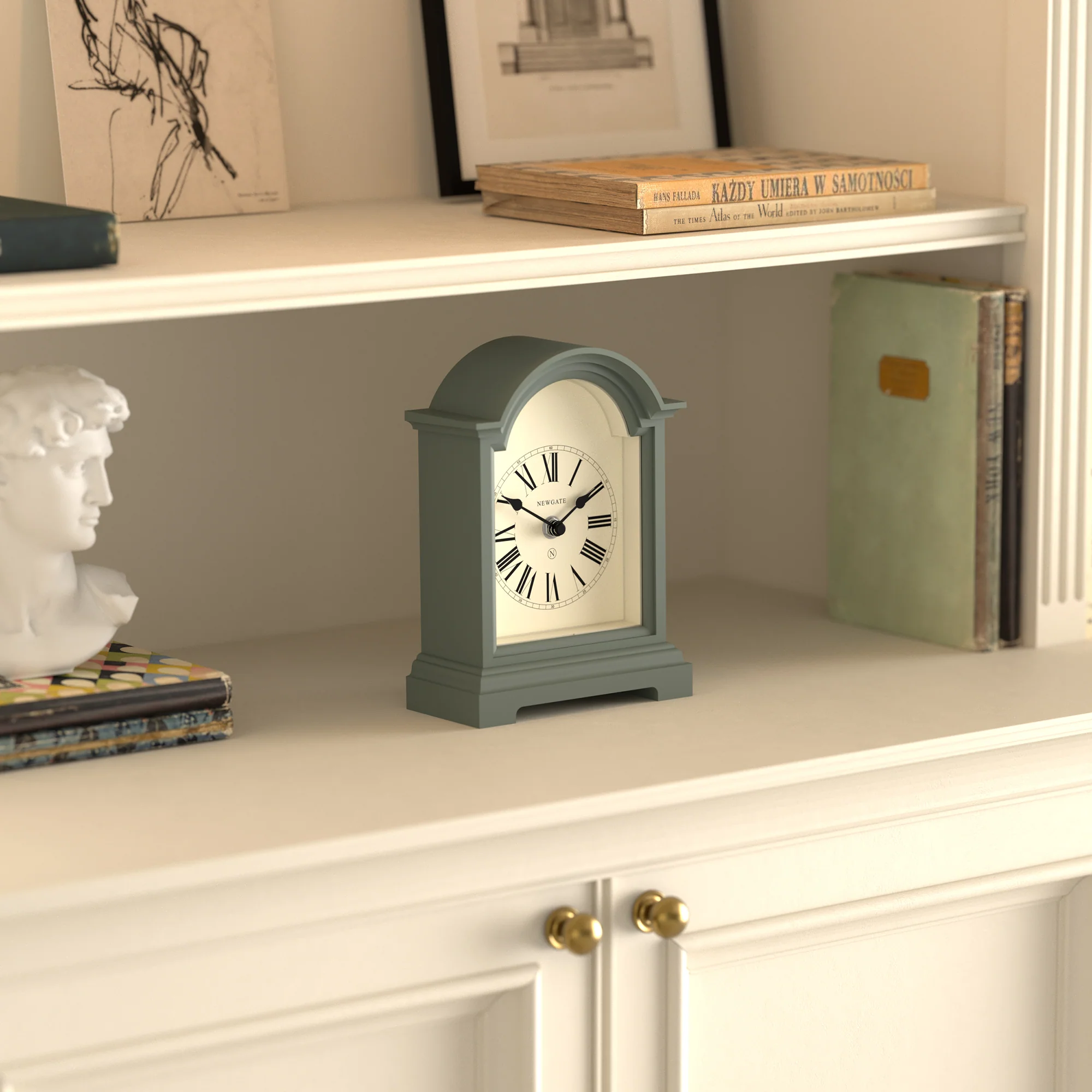 Newgate Fillmore mantel clock in asparagus green - Image 5