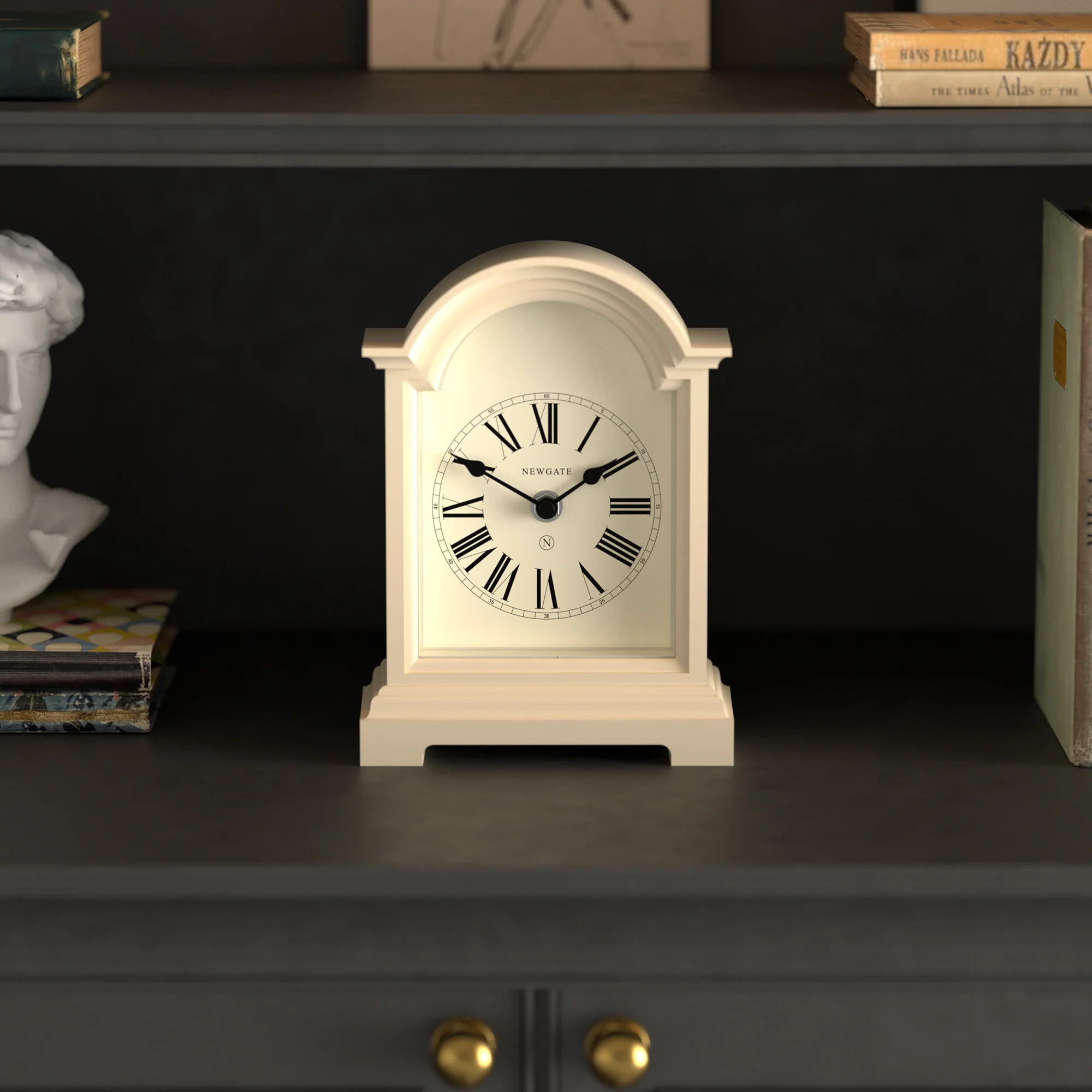Newgate Fillmore mantel clock in cream - Image 3