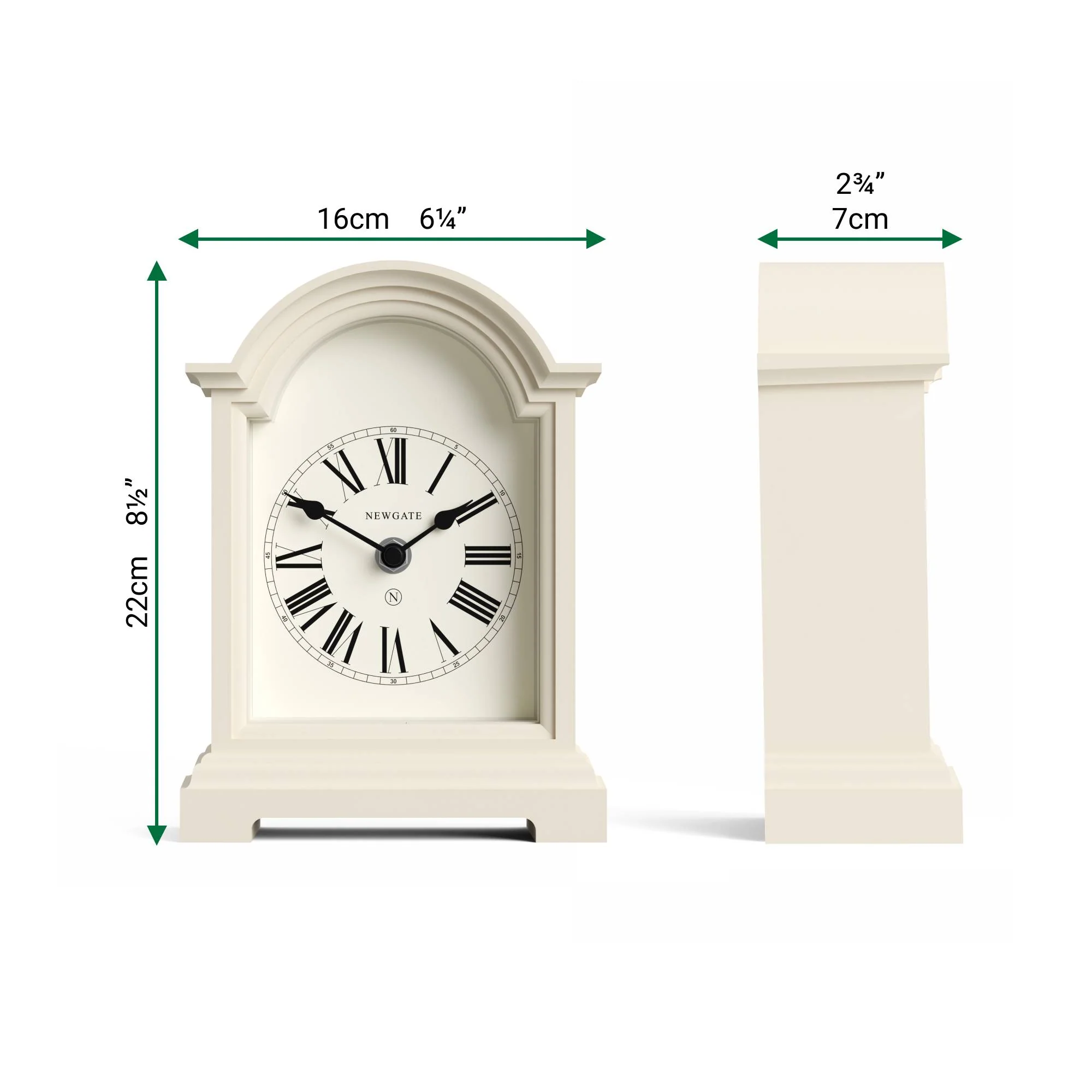 Newgate Fillmore mantel clock in cream - Image 4