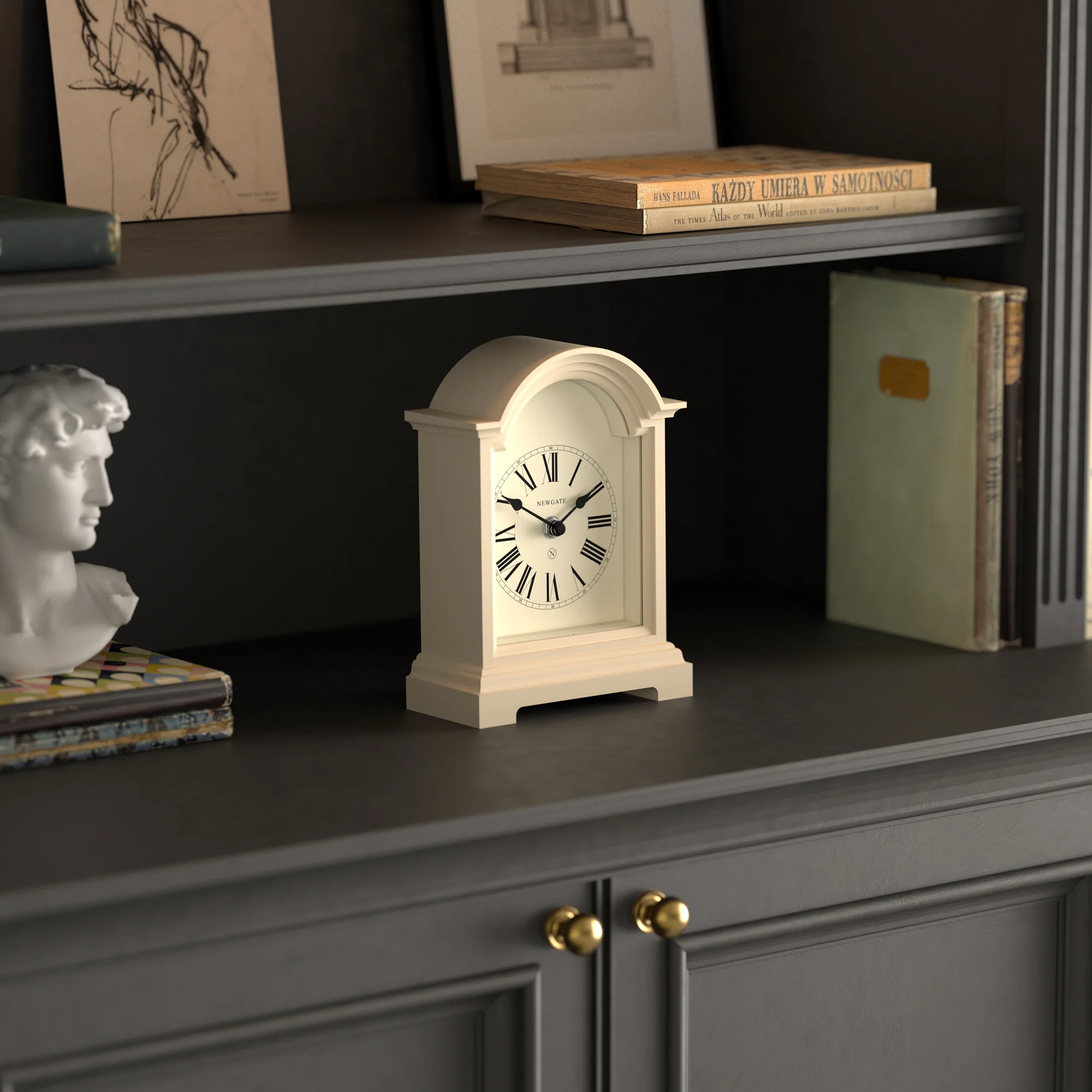 Newgate Fillmore mantel clock in cream - Image 5