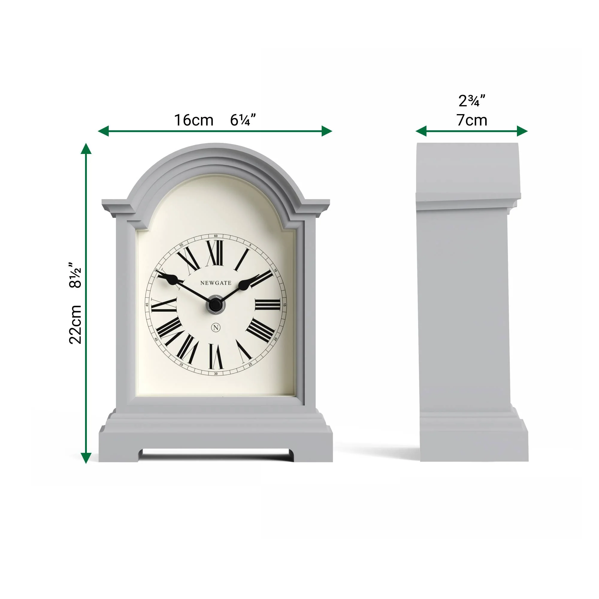 Newgate Fillmore mantel clock in grey - Image 4