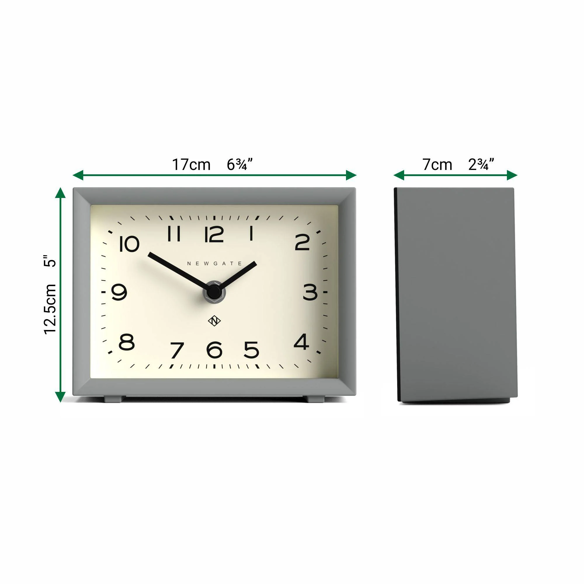 Newgate Henry mantel clock in posh grey - Image 4