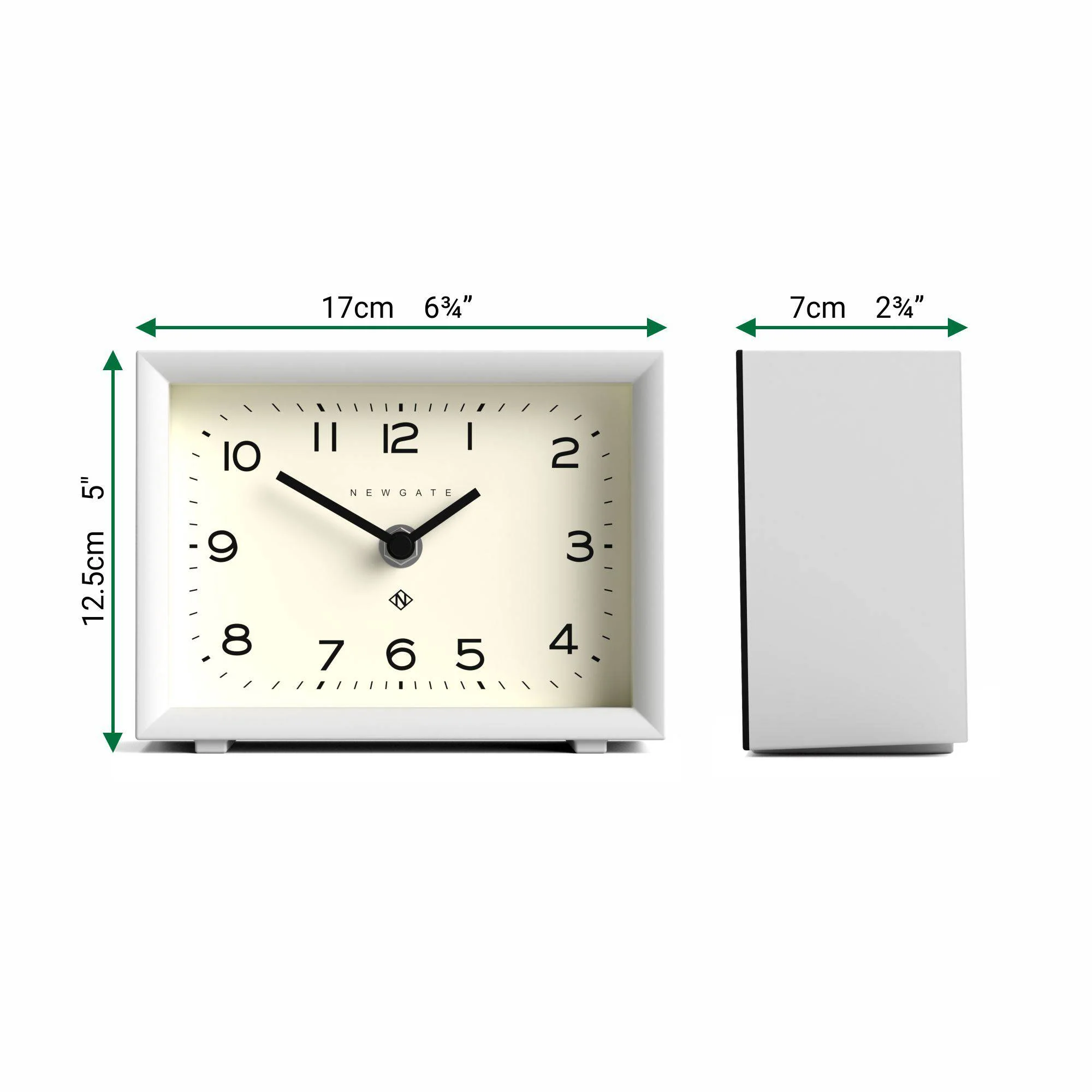 Newgate Henry mantel clock in white - Image 4