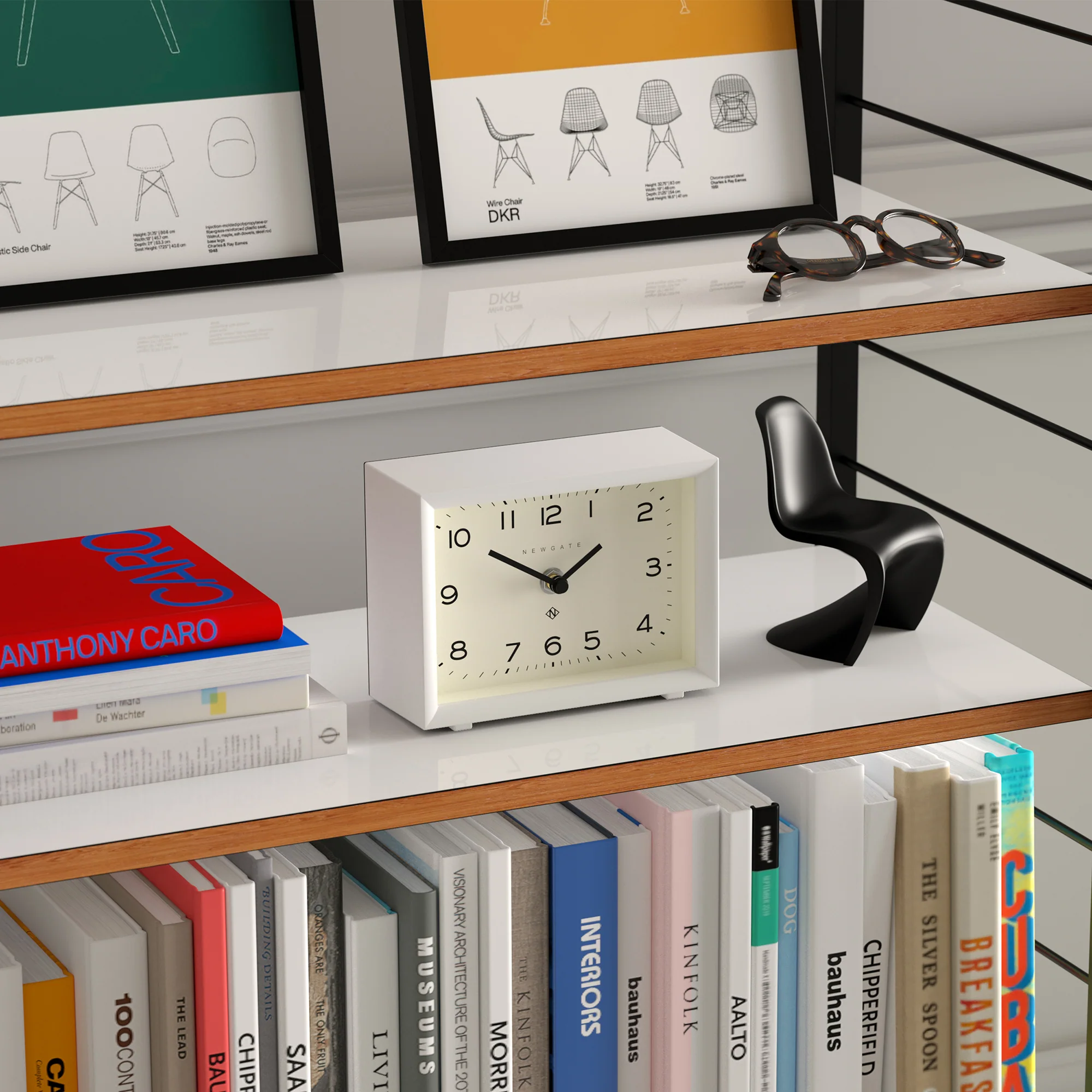Newgate Henry mantel clock in white - Image 5