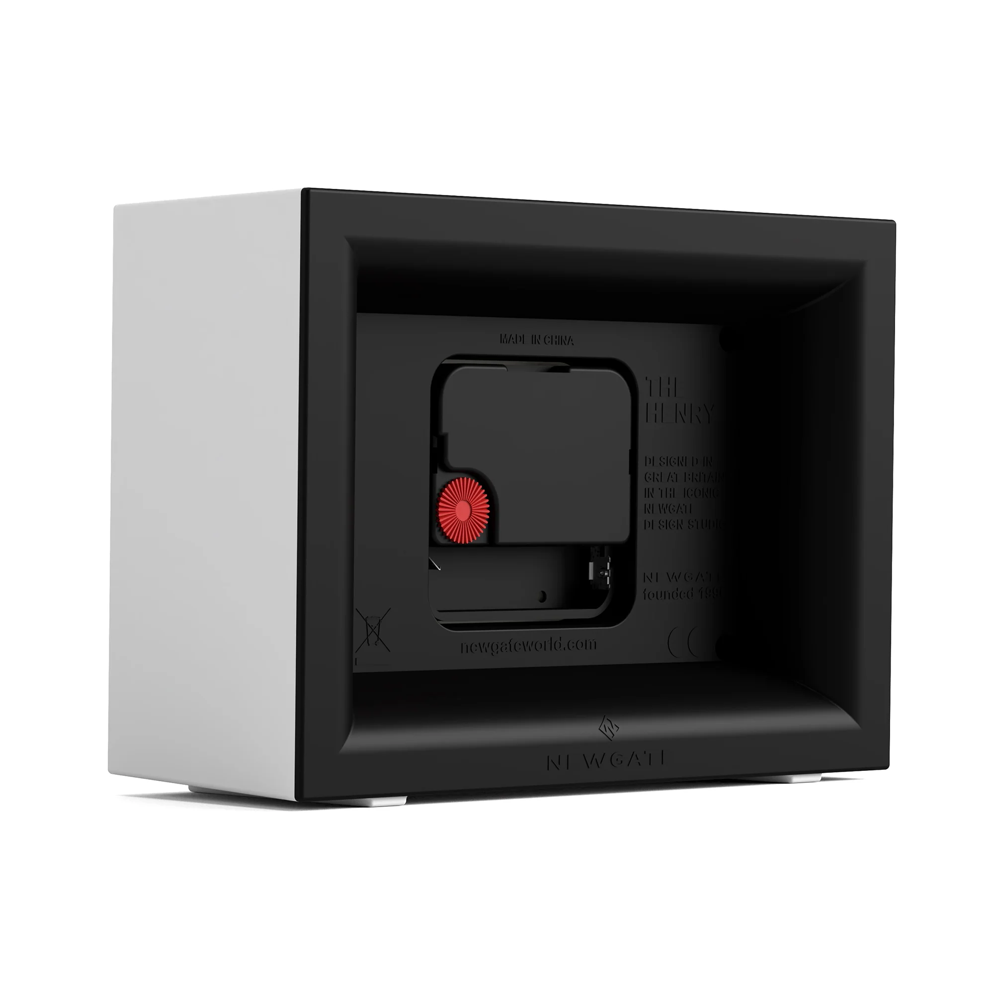 Newgate Henry mantel clock in white - Image 7