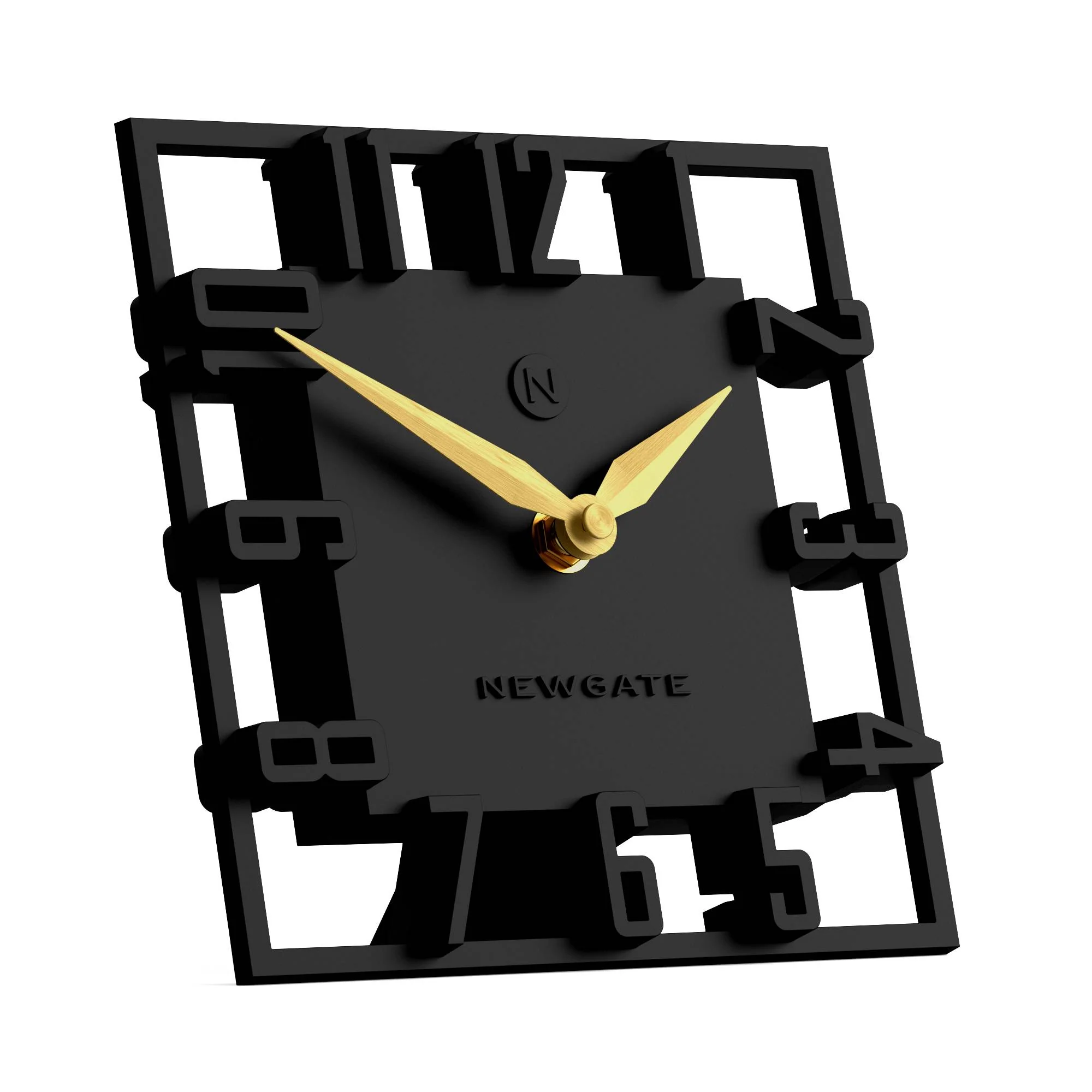 Newgate Highline mantel clock in black - Image 2