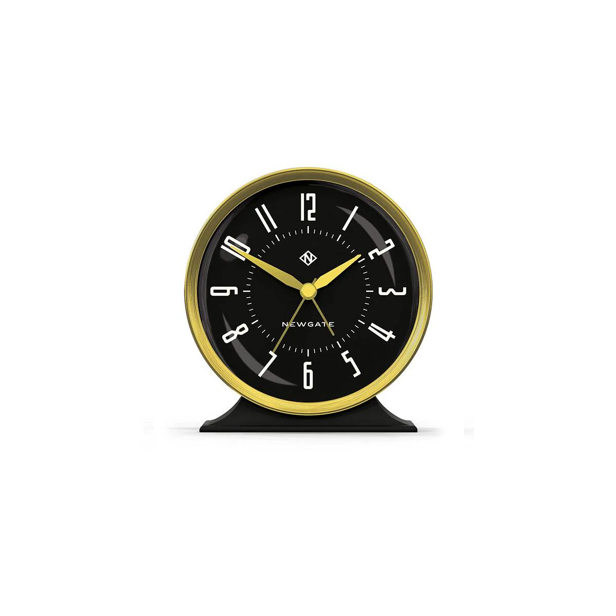 Newgate Hotel alarm clock in black and brass