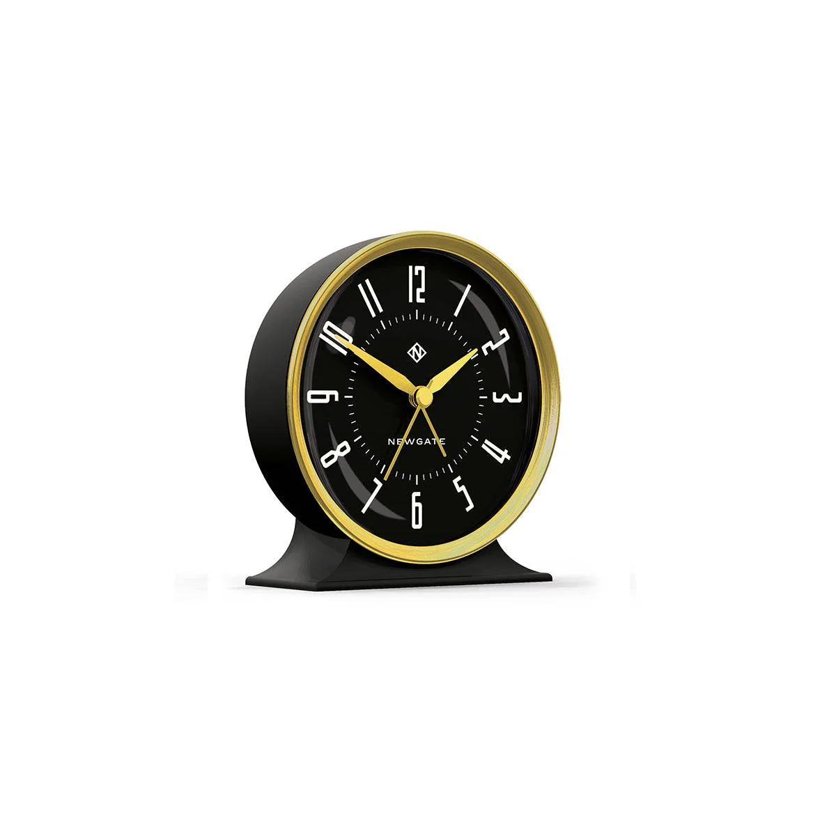 Newgate Hotel alarm clock in black and brass - Image 2