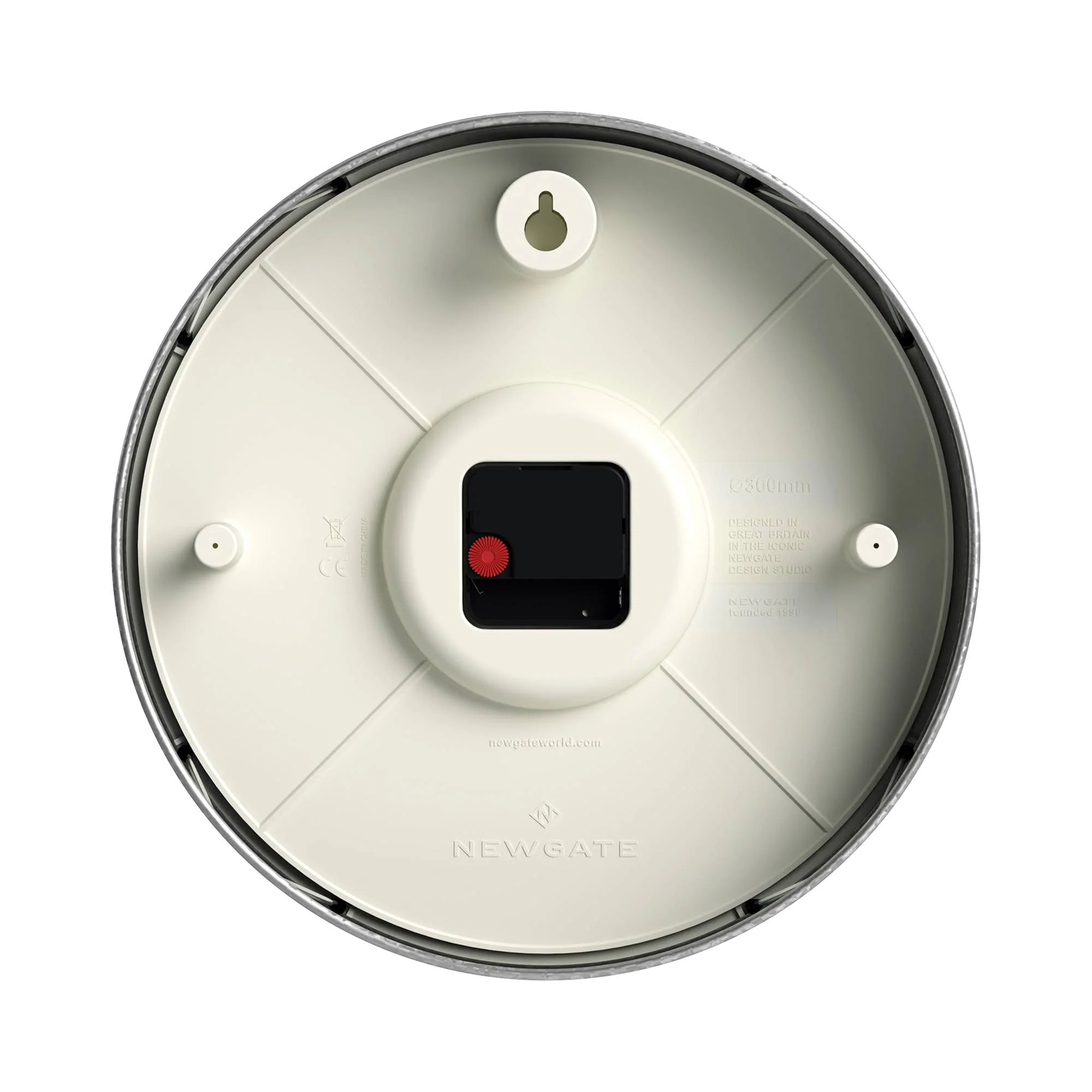 Newgate Luggage wall clock in galvanised and orange - Image 6