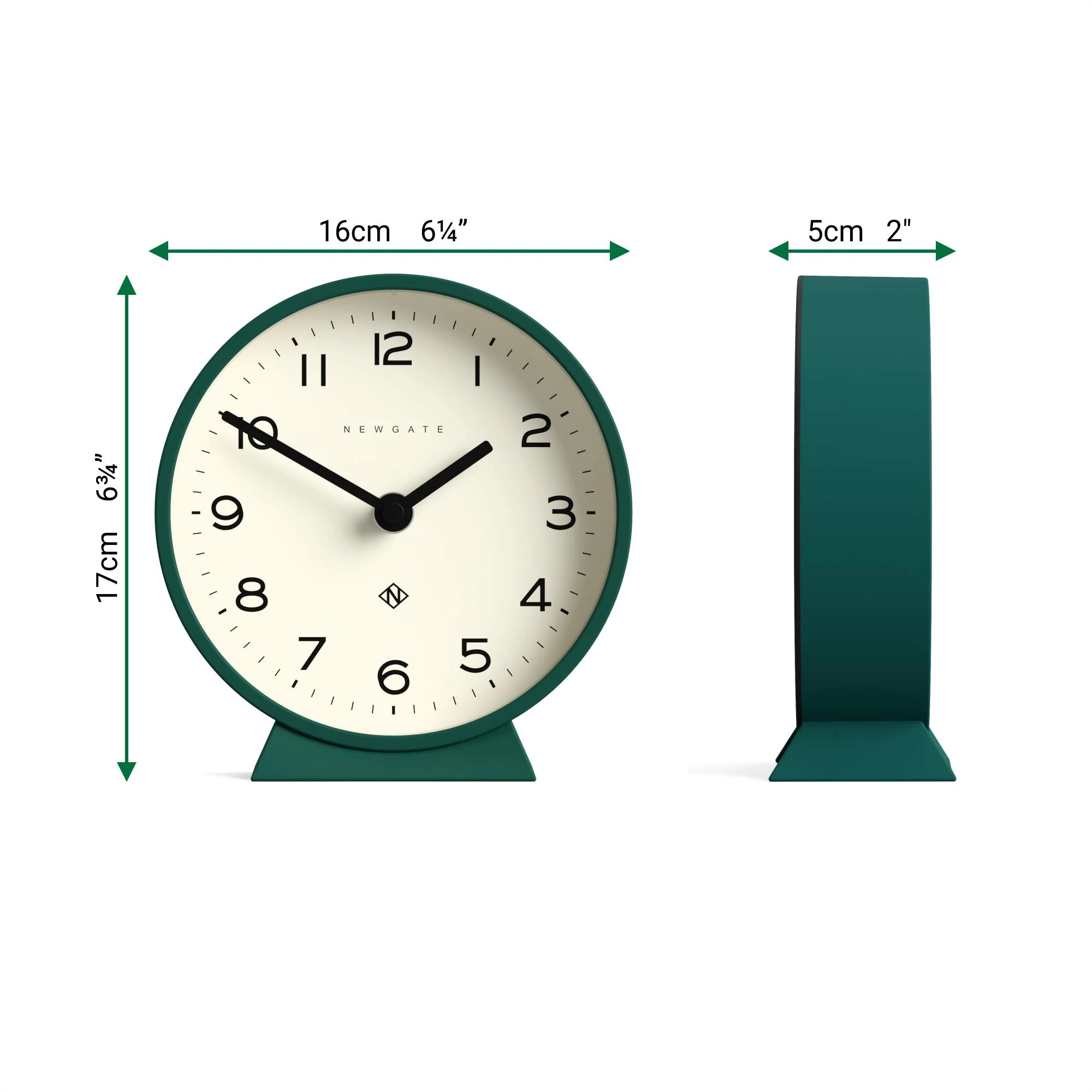 Newgate M Mantel Echo clock in eden green - Image 4