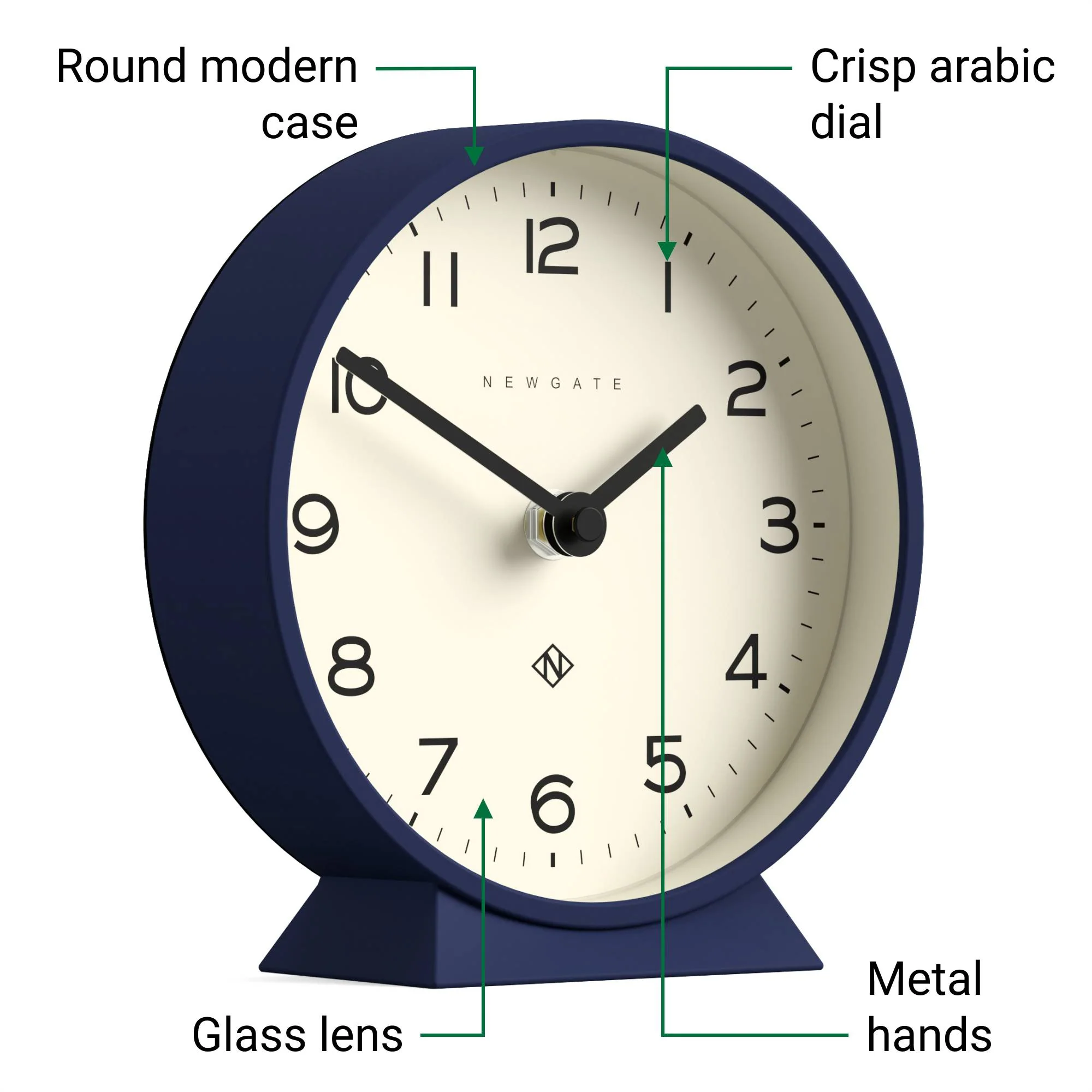 Newgate M Mantel Echo clock in midnight blue - Image 6