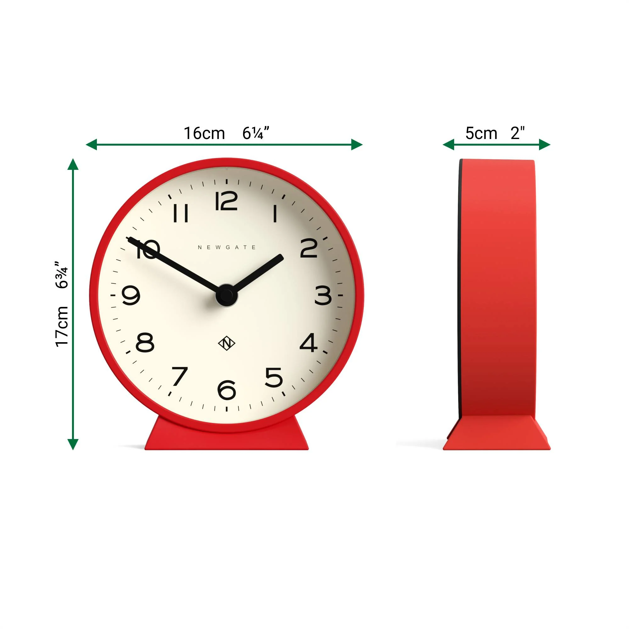 Newgate M Mantel Echo clock in red - Image 4