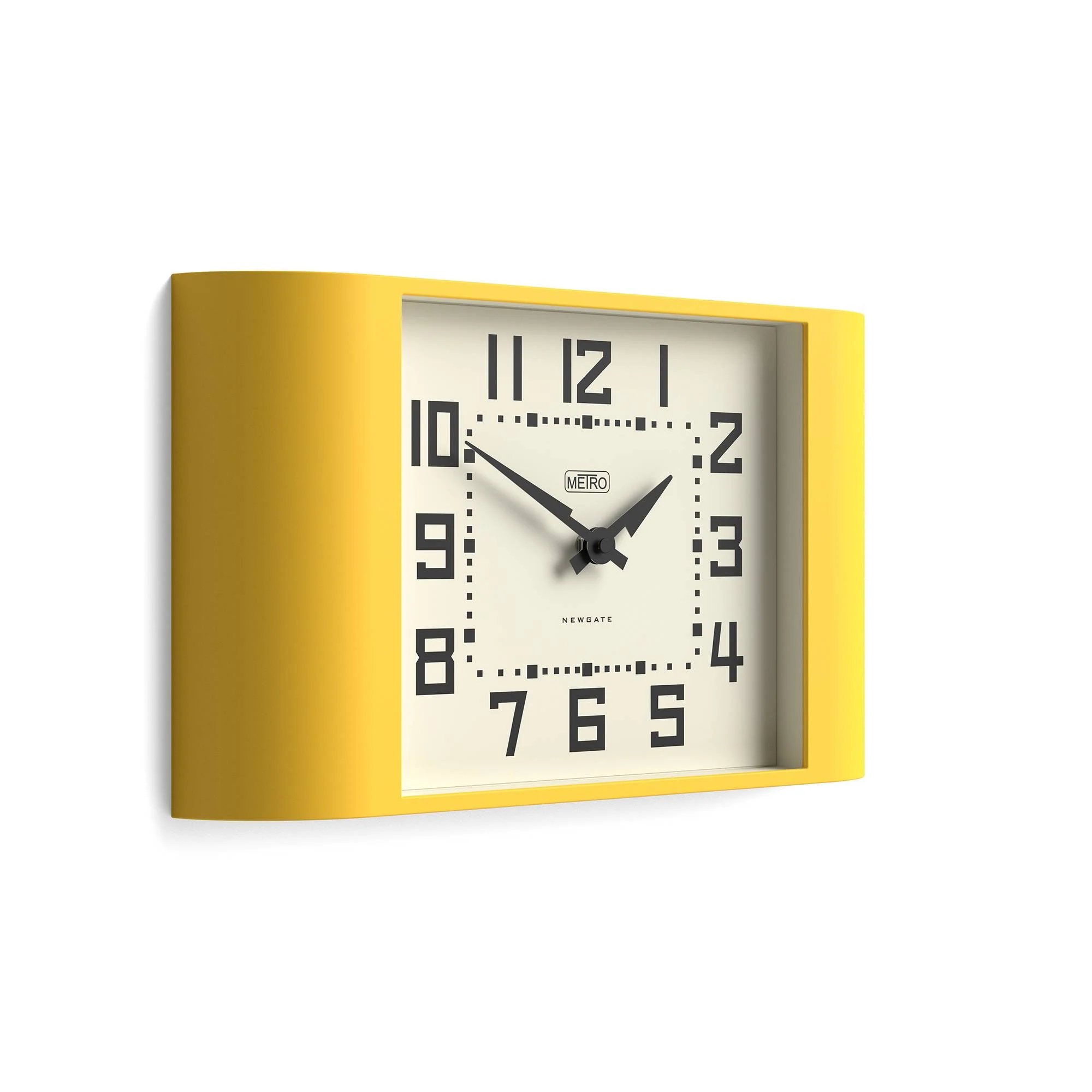 Newgate Metro wall clock in yellow - Image 2