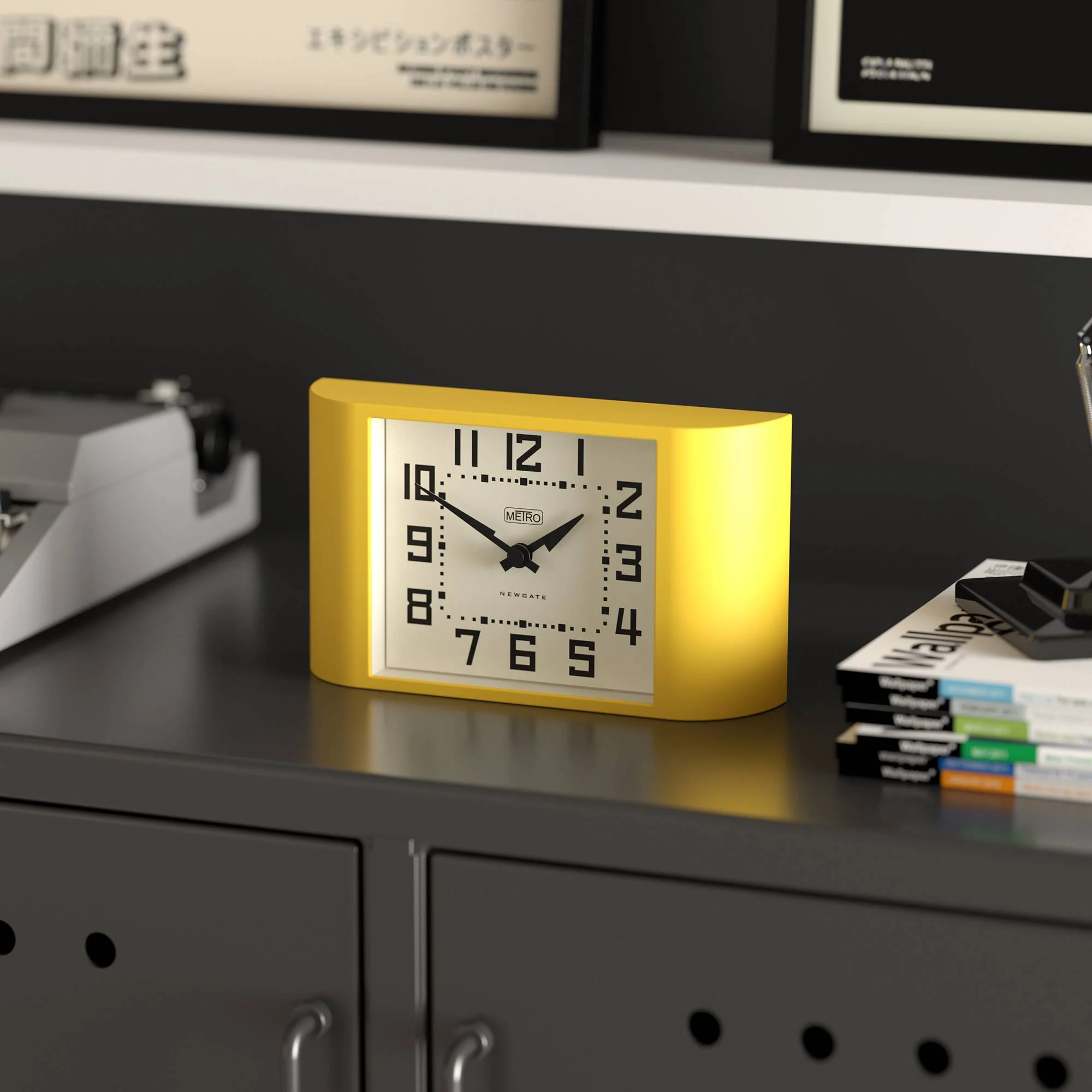 Newgate Mini Metro mantel clock in yellow - Image 5