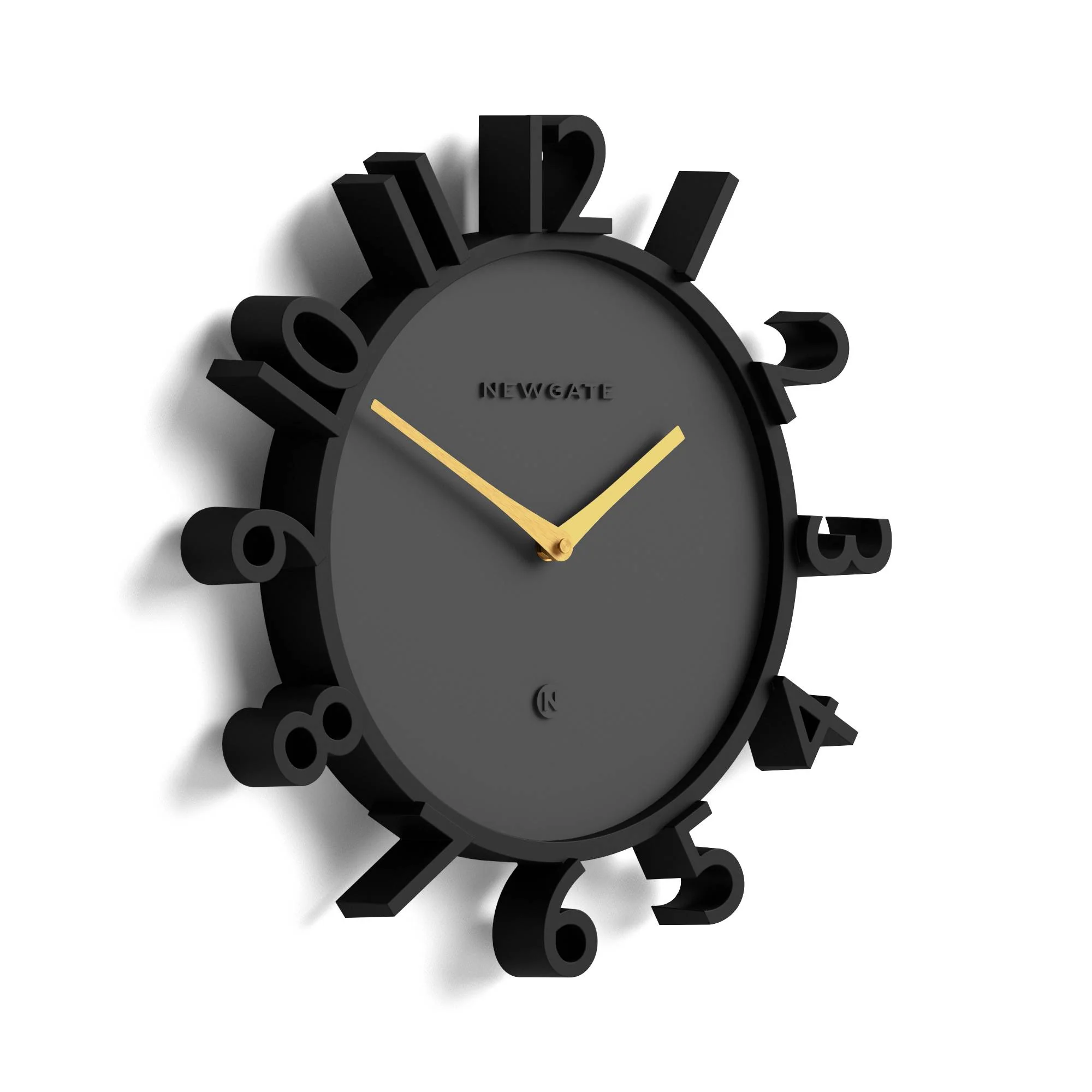 Newgate Monorail wall clock in black - Image 2