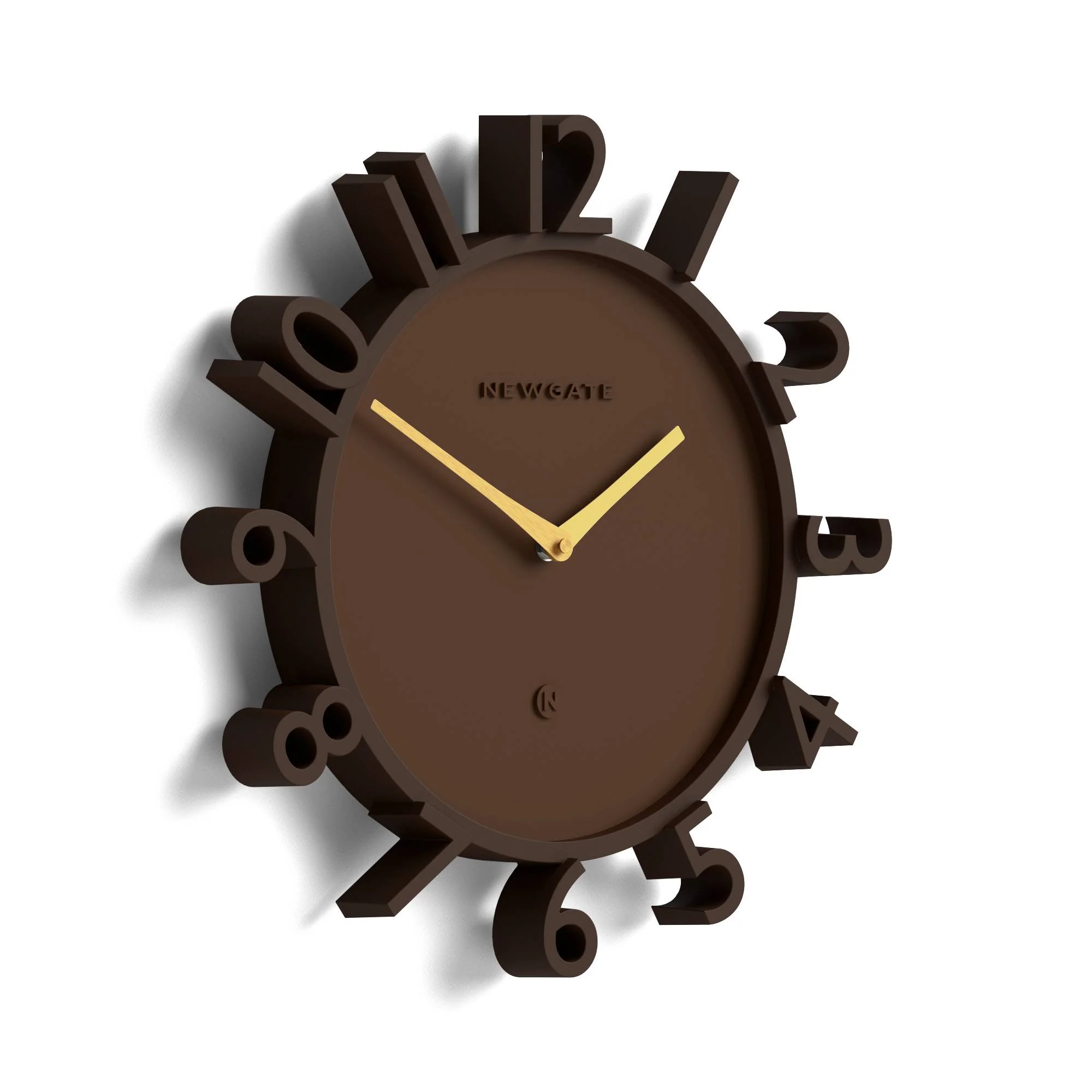Newgate Monorail wall clock in brown - Image 2