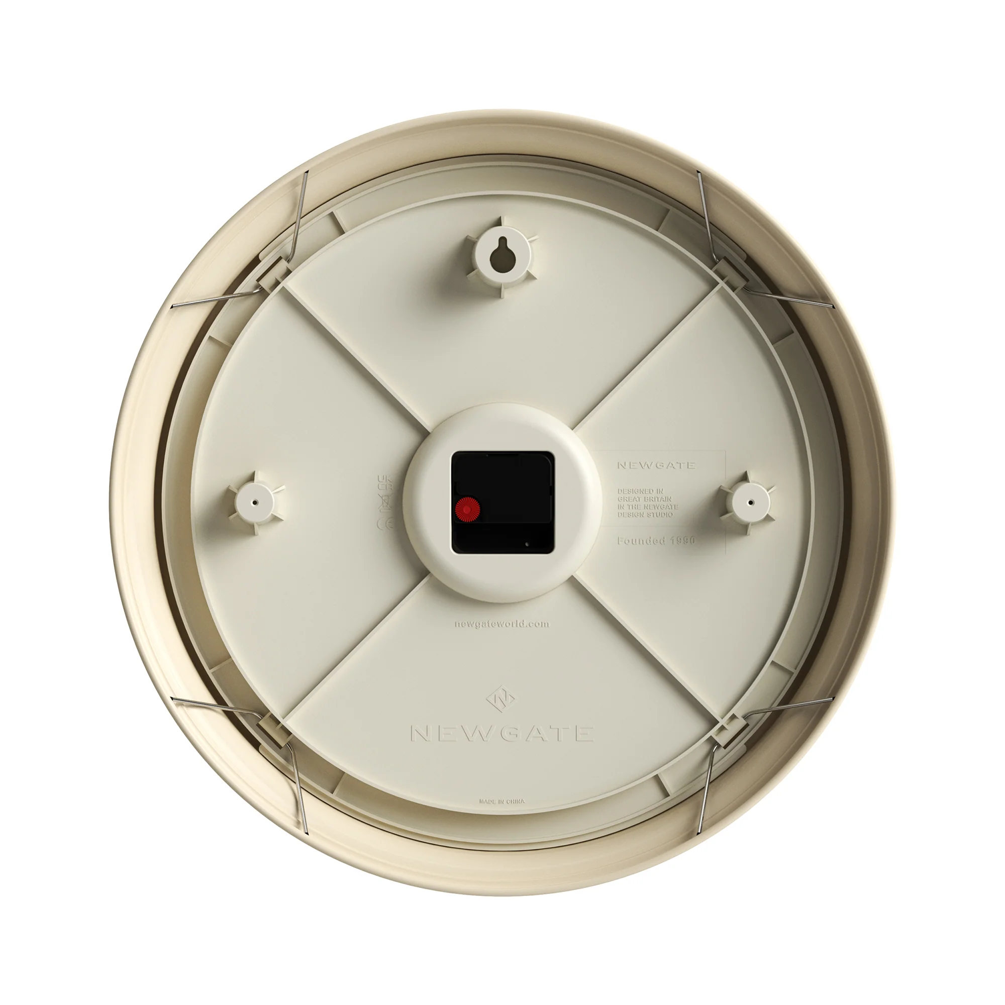 Newgate Notting Hill wall clock in gloss cream - Image 7