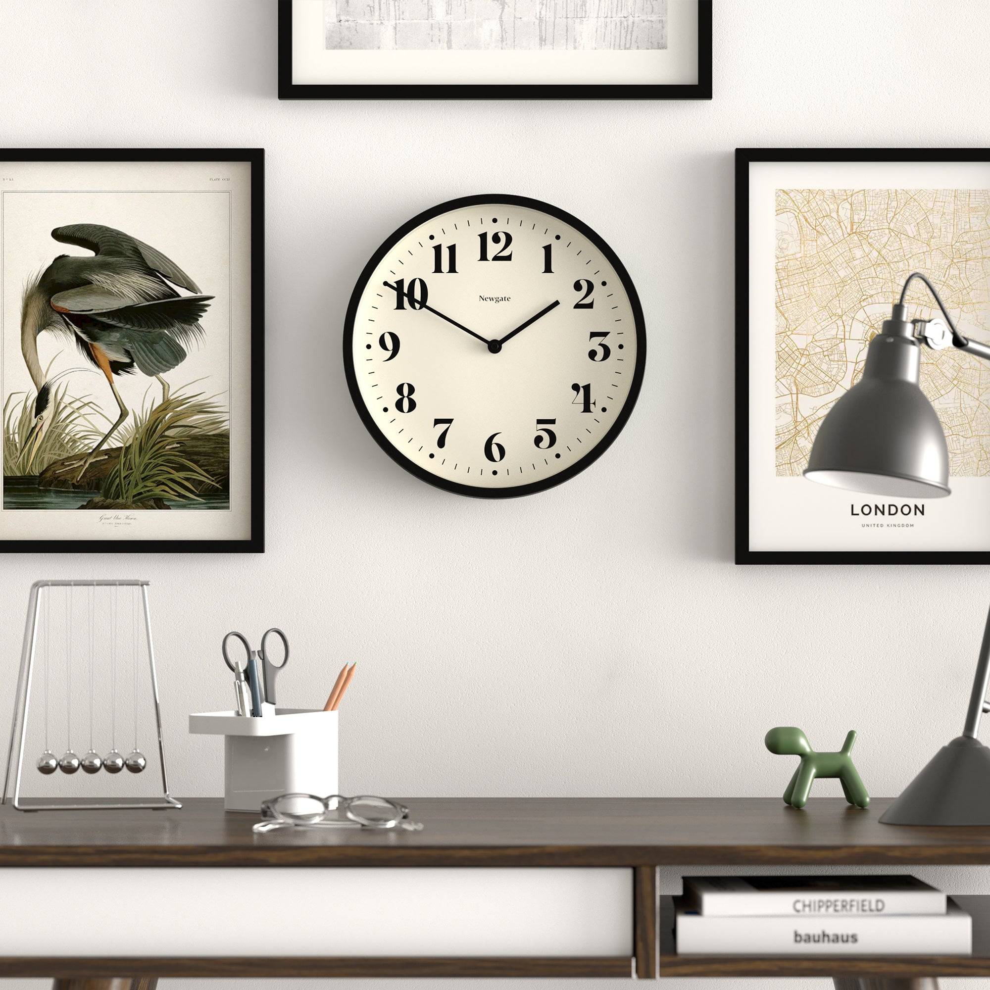 Newgate Number Four wall clock in black - Image 3