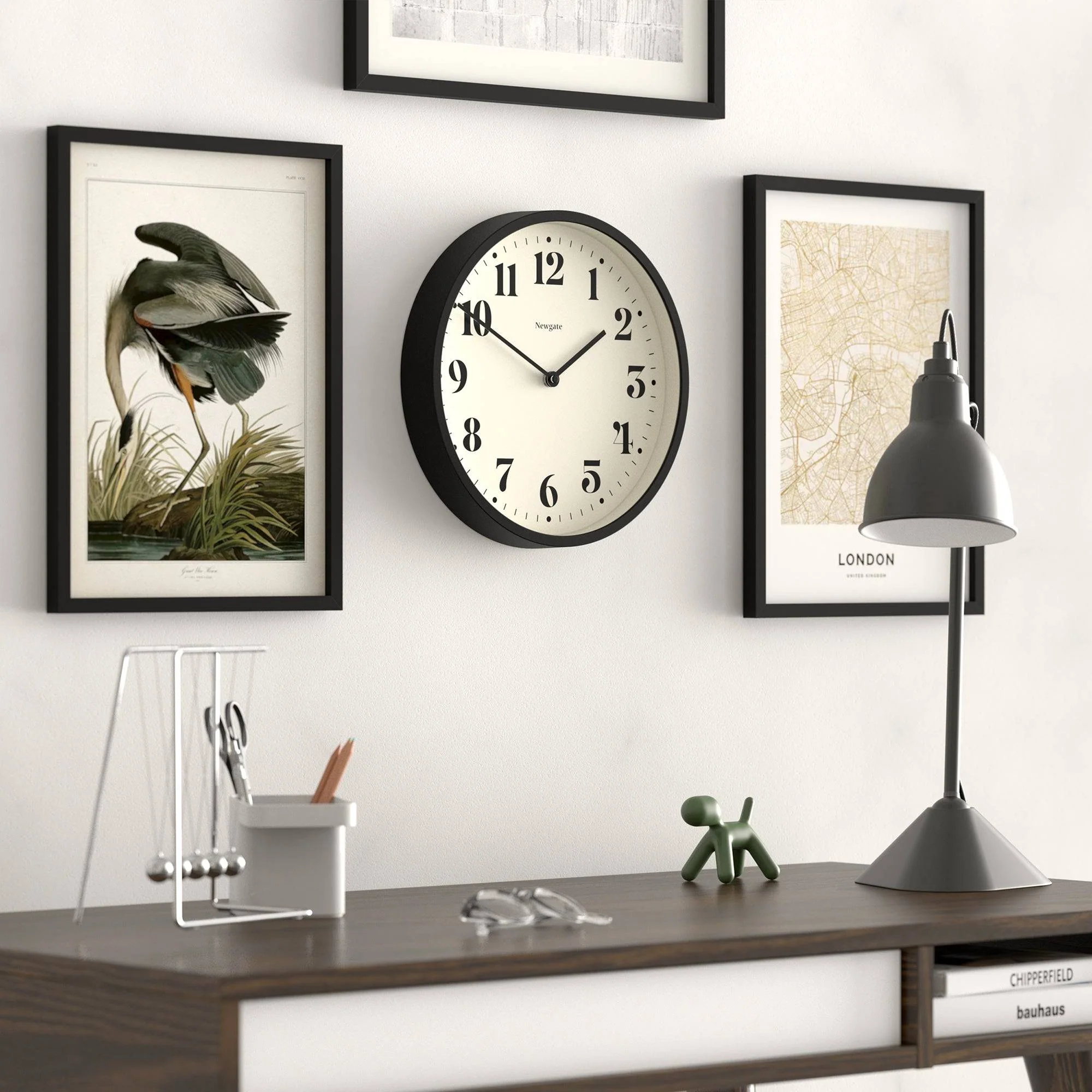 Newgate Number Four wall clock in black - Image 5