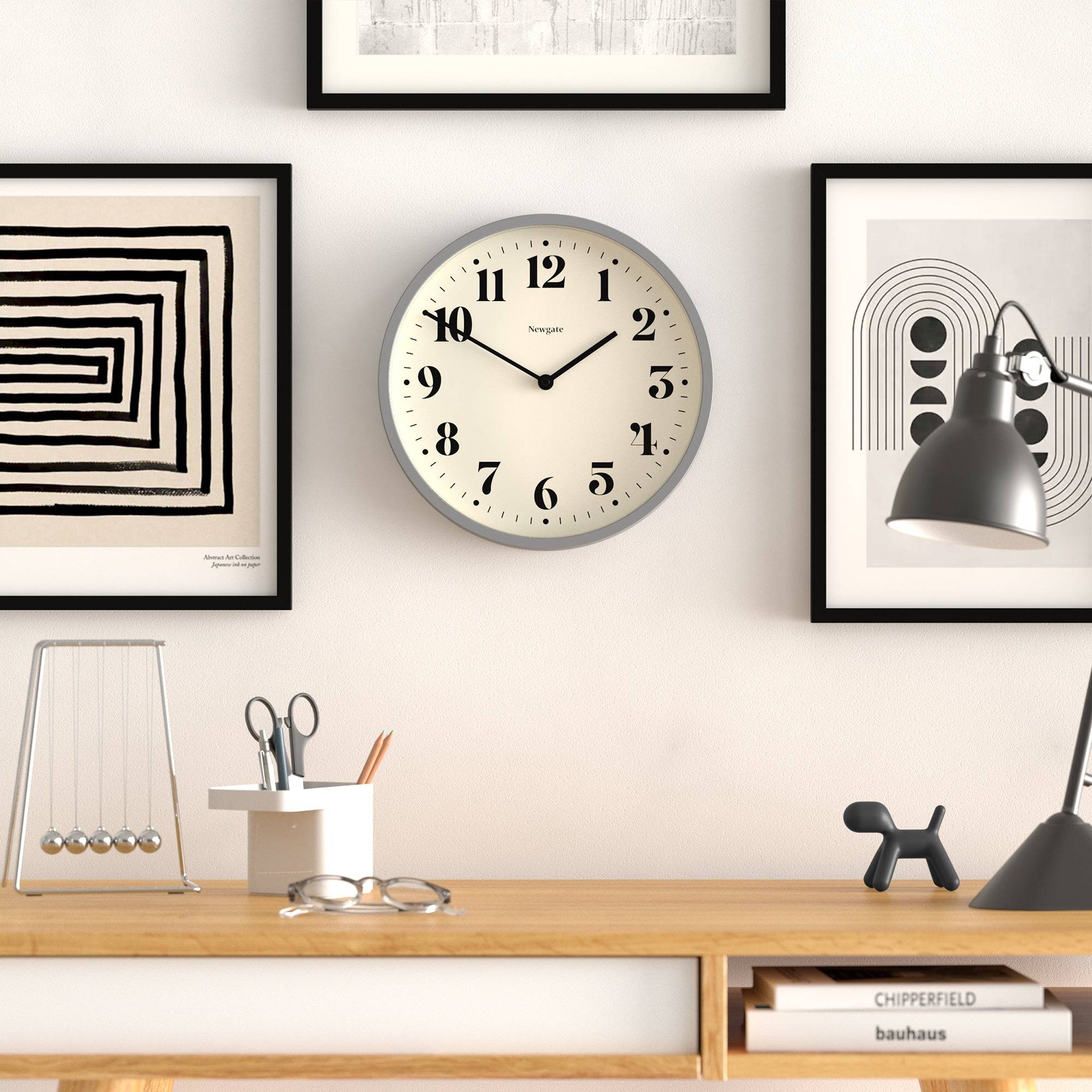 Newgate Number Four wall clock in french navy - Image 3