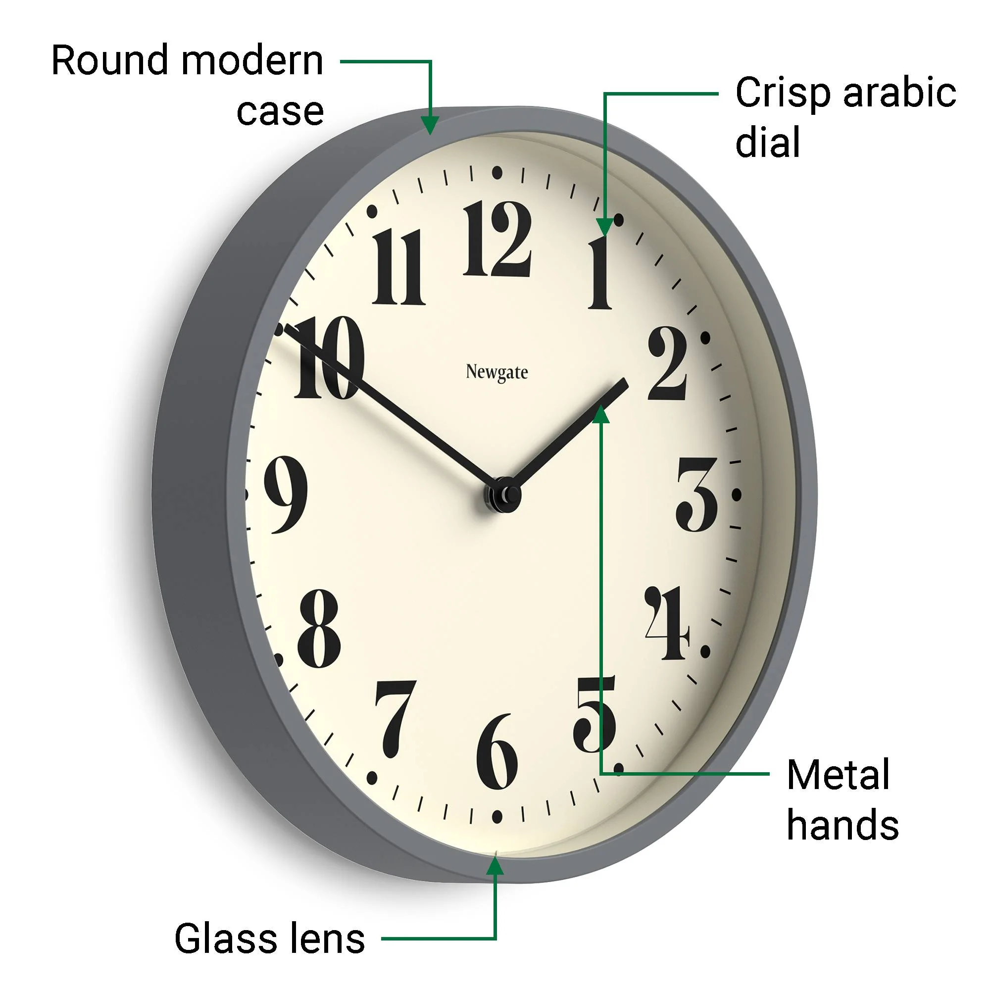 Newgate Number Four wall clock in french navy - Image 6