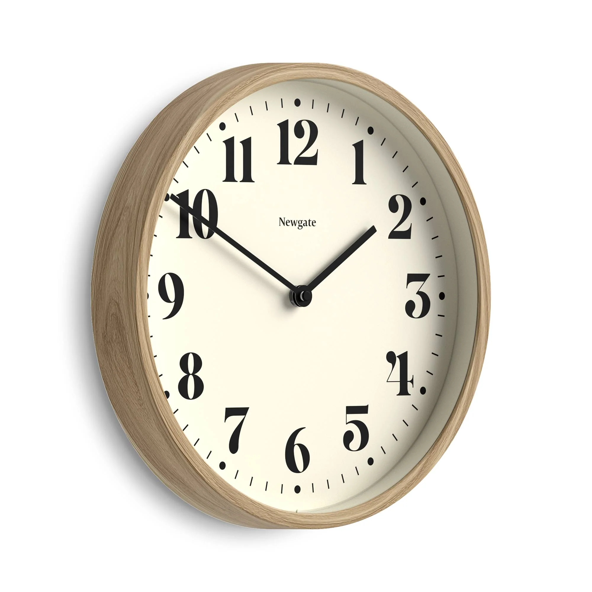 Newgate Number Four wall clock in medium faux wood - Image 2