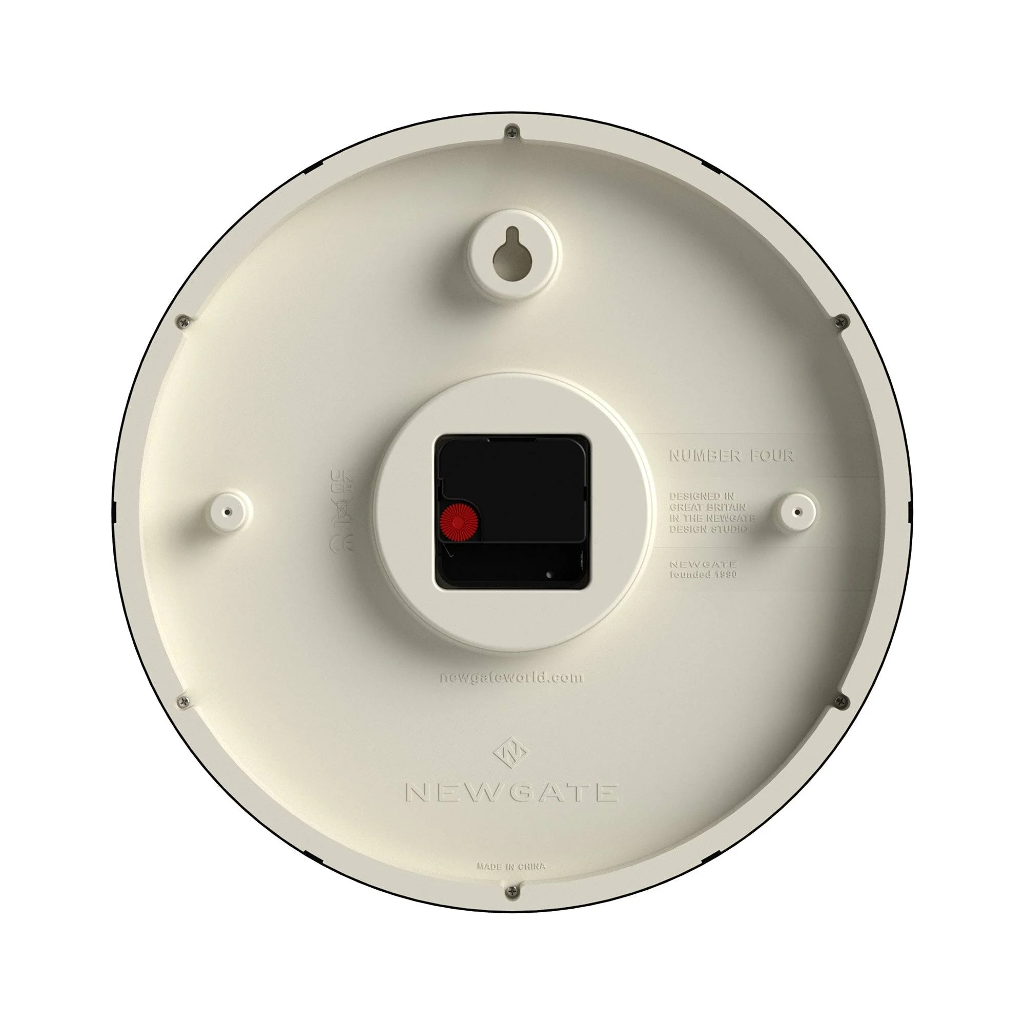 Newgate Number Four wall clock in stone grey - Image 7