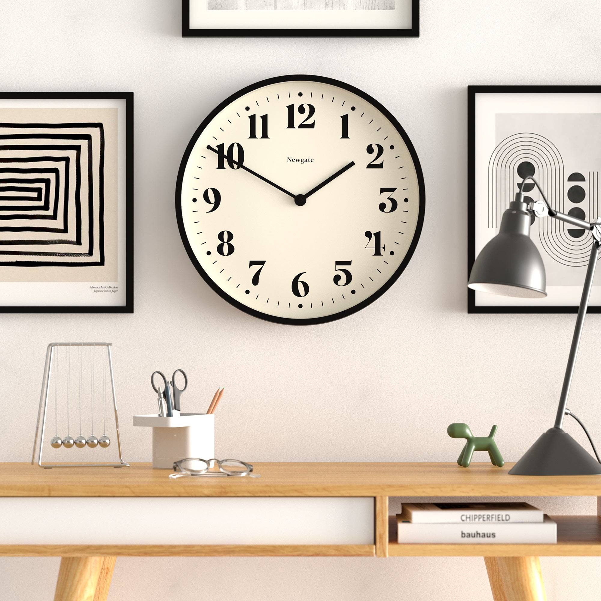 Newgate Number Two wall clock in black - Image 3