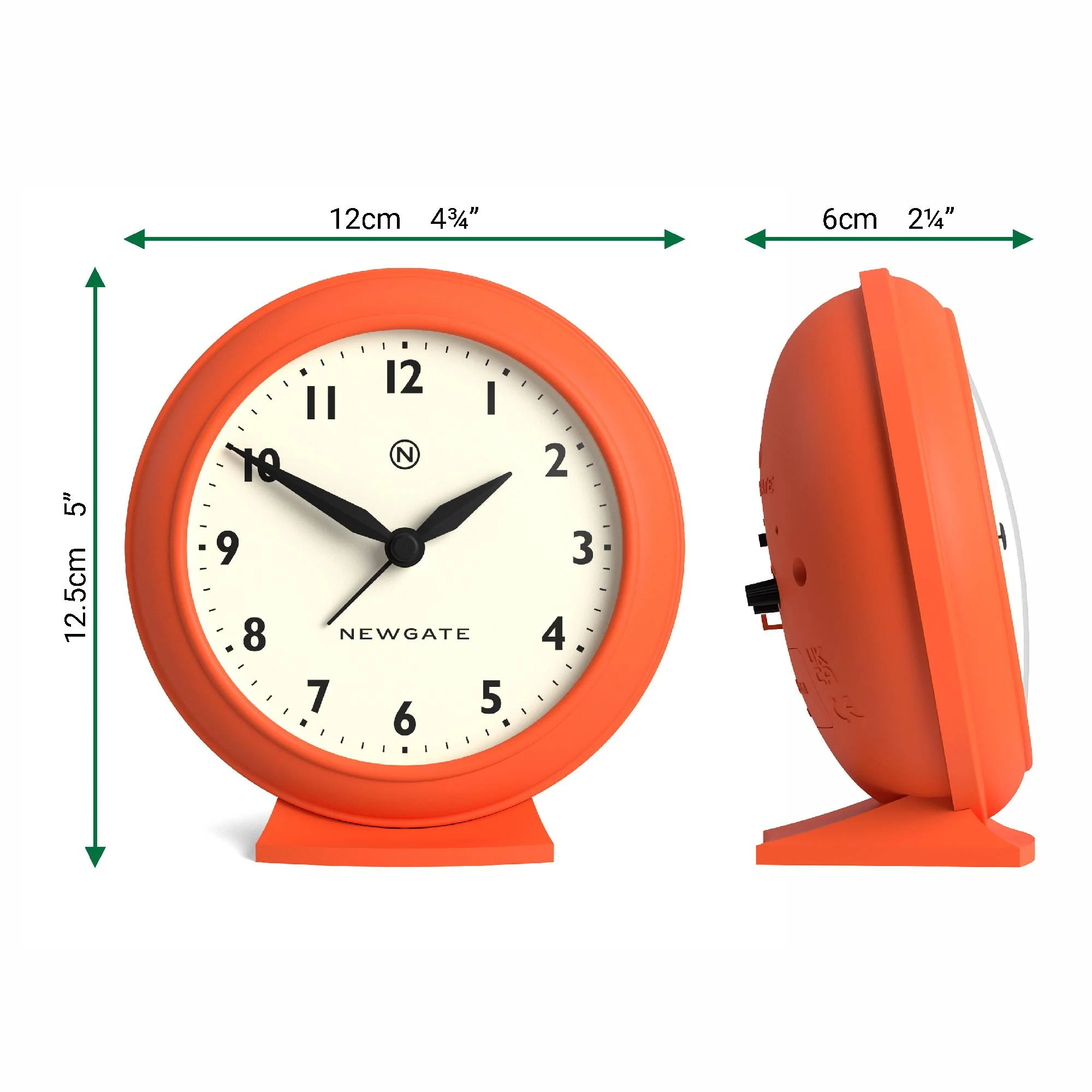 Newgate Pacific alarm clock in orange - Image 4