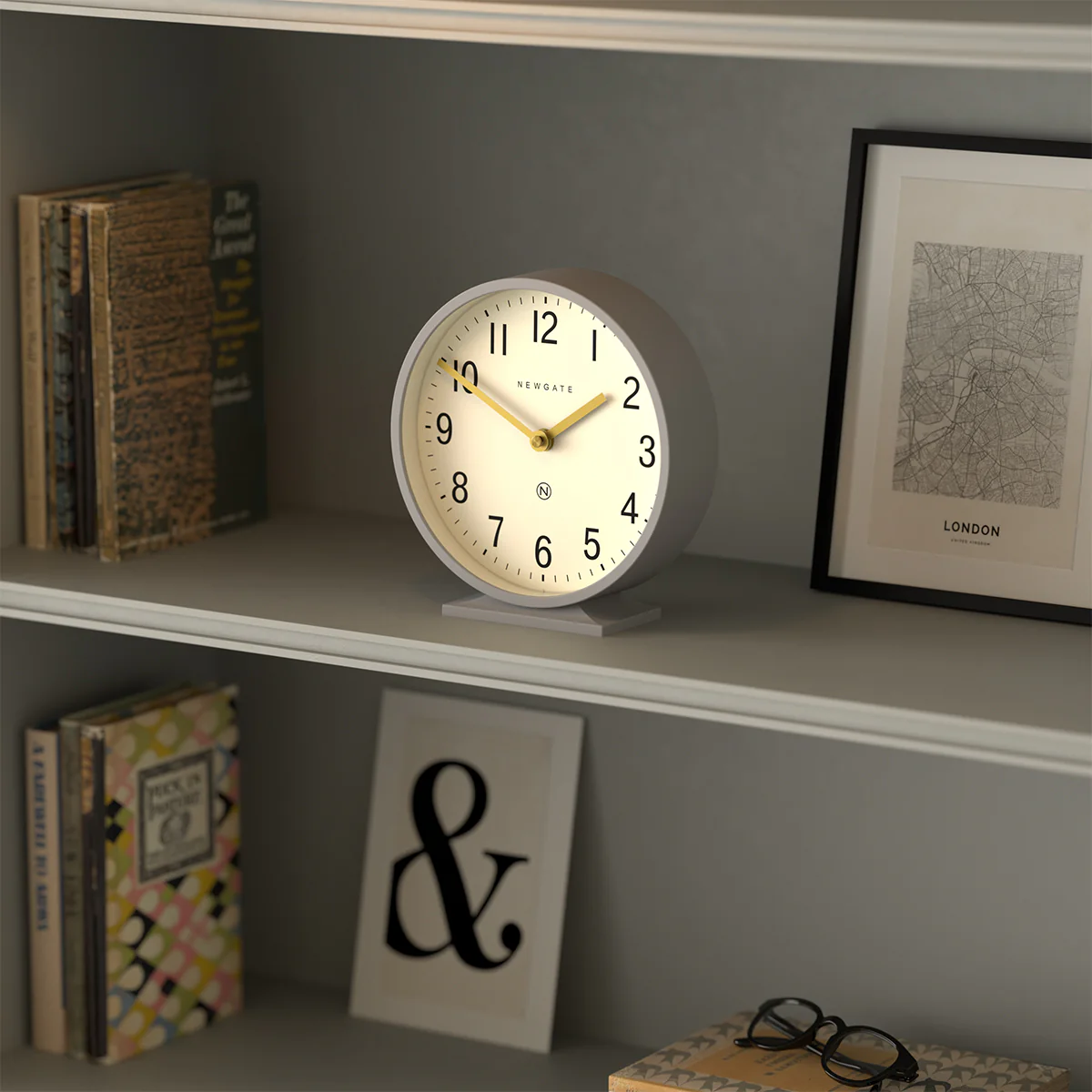 Newgate Q Mantel clock in grey - Image 5