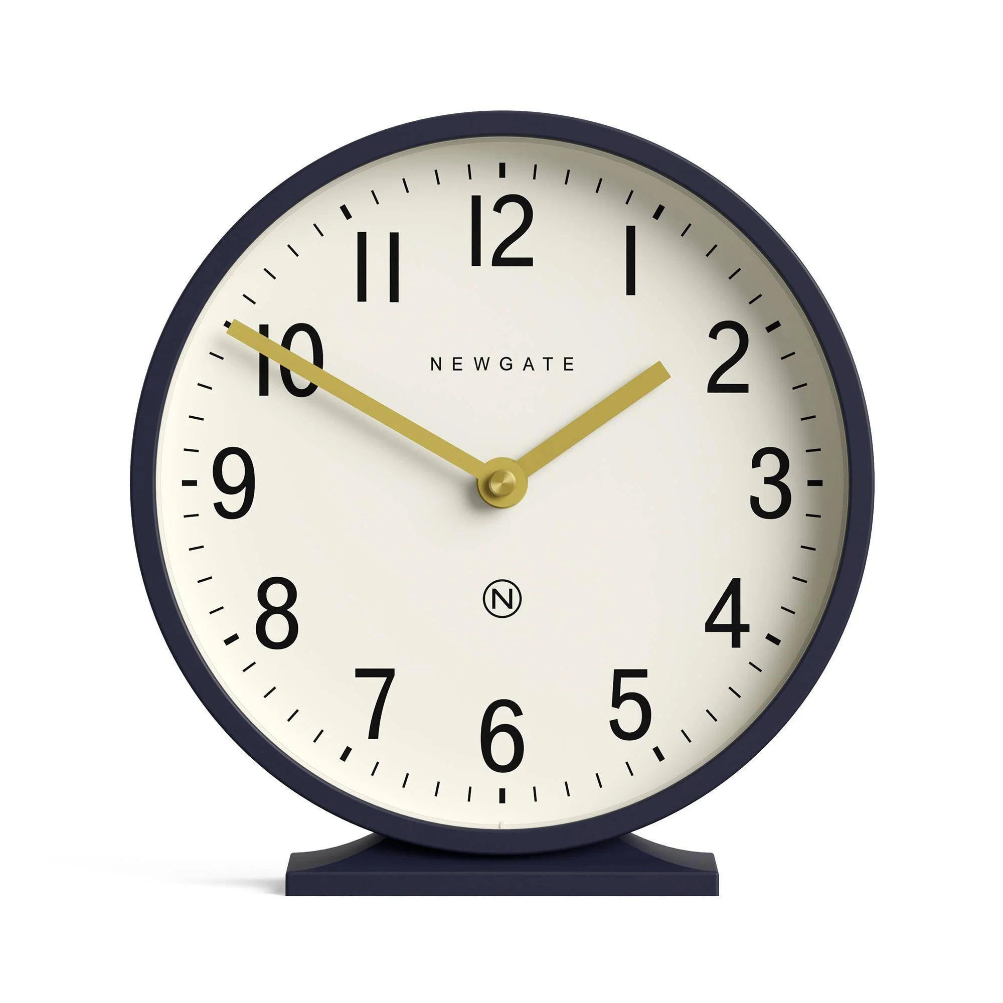 Newgate Q Mantel clock in petrol blue