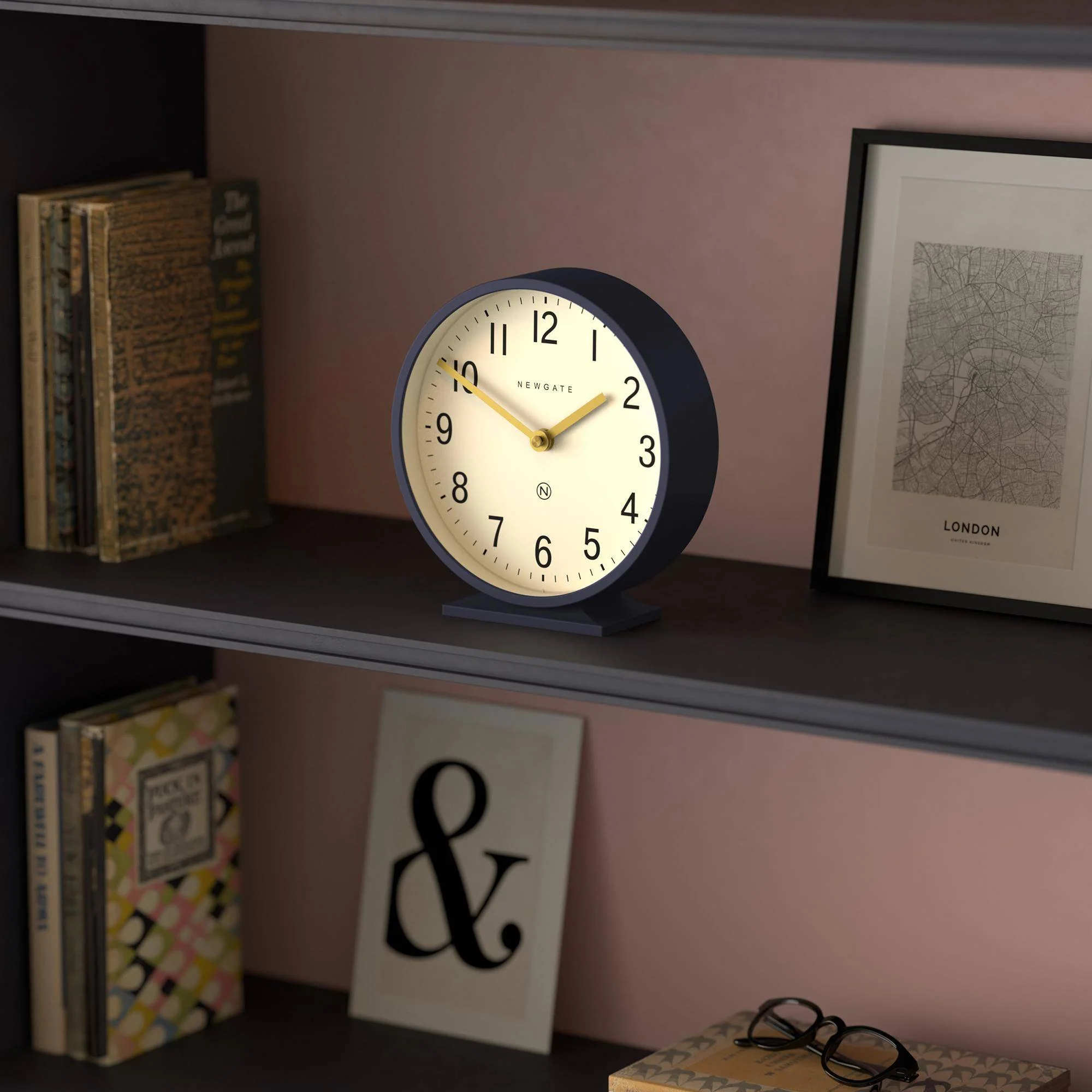 Newgate Q Mantel clock in petrol blue - Image 3