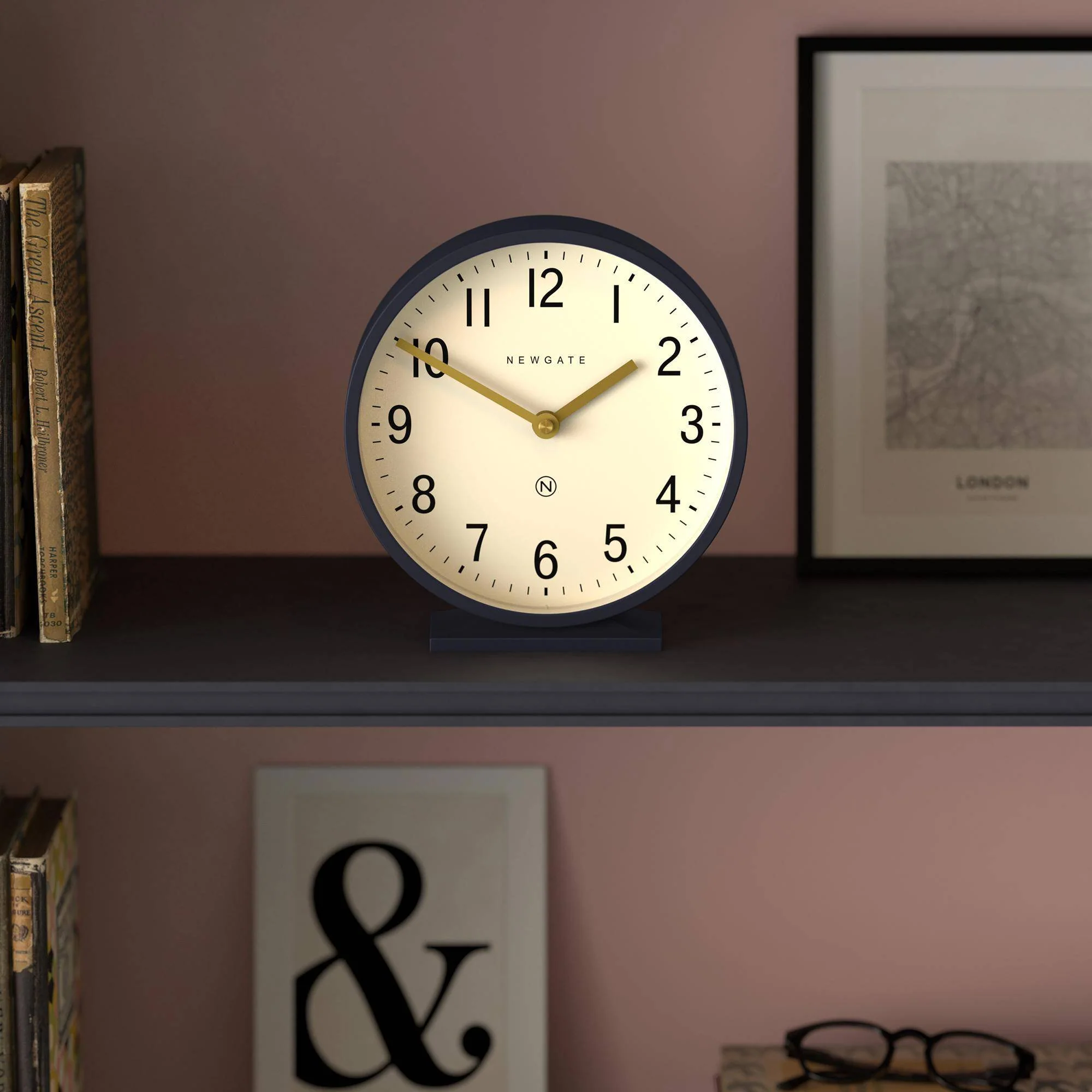 Newgate Q Mantel clock in petrol blue - Image 5