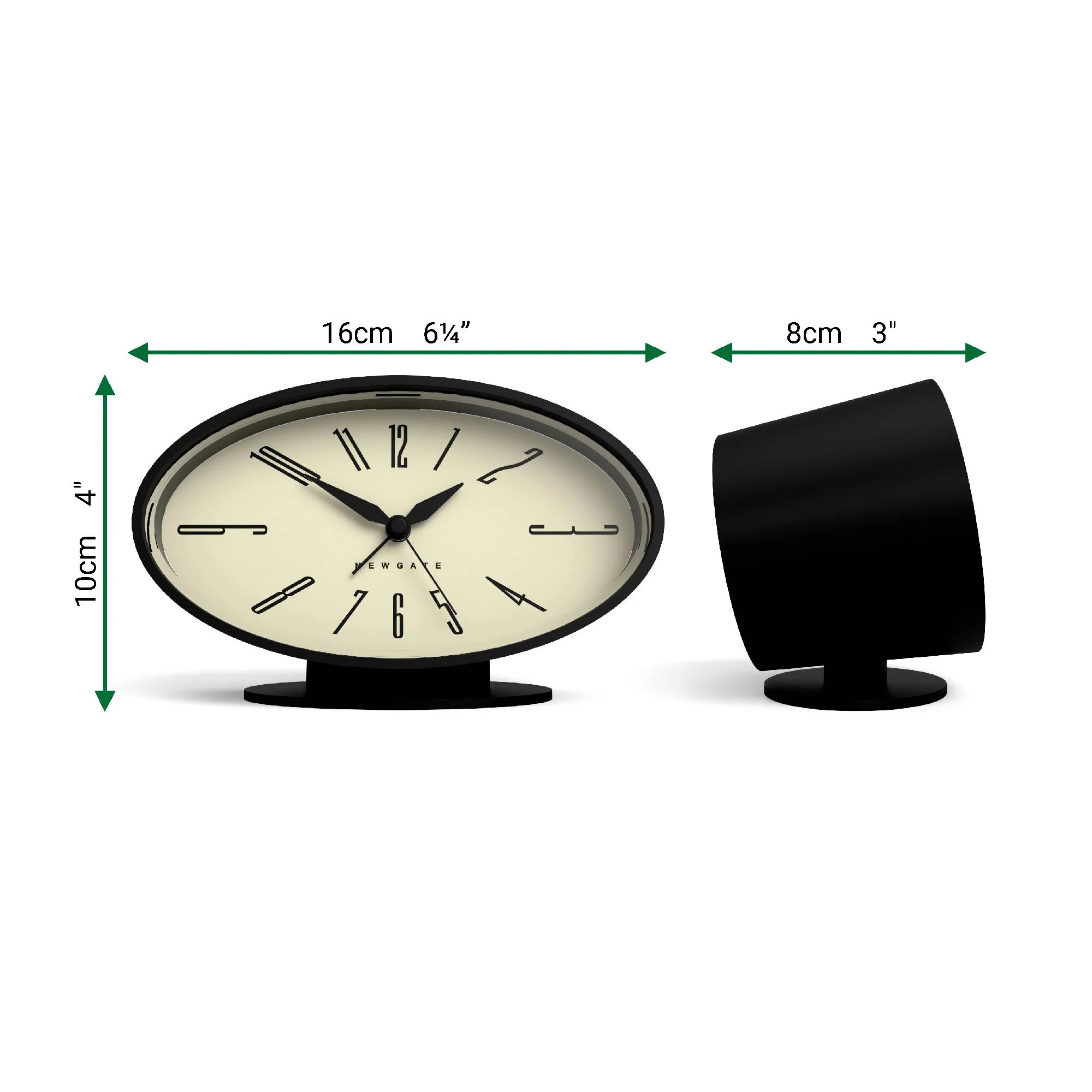 Newgate Ronnie alarm clock in black - Image 4
