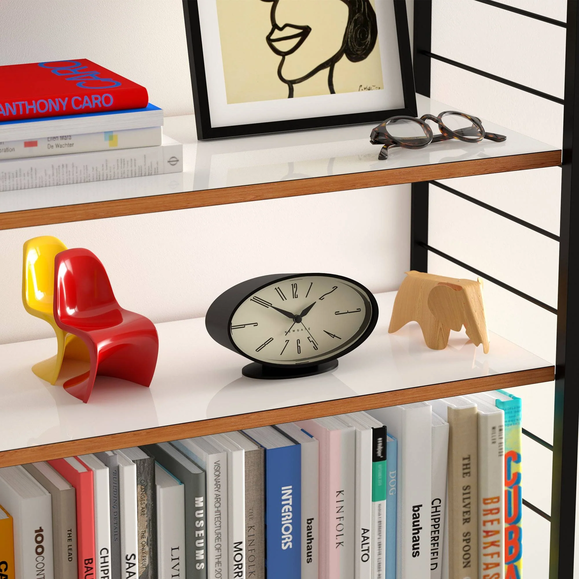 Newgate Ronnie alarm clock in black - Image 5