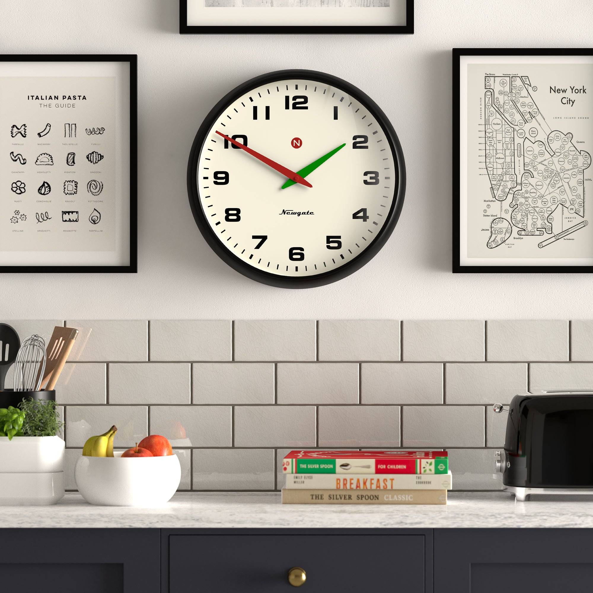 Newgate Superstore wall clock in black - Image 3
