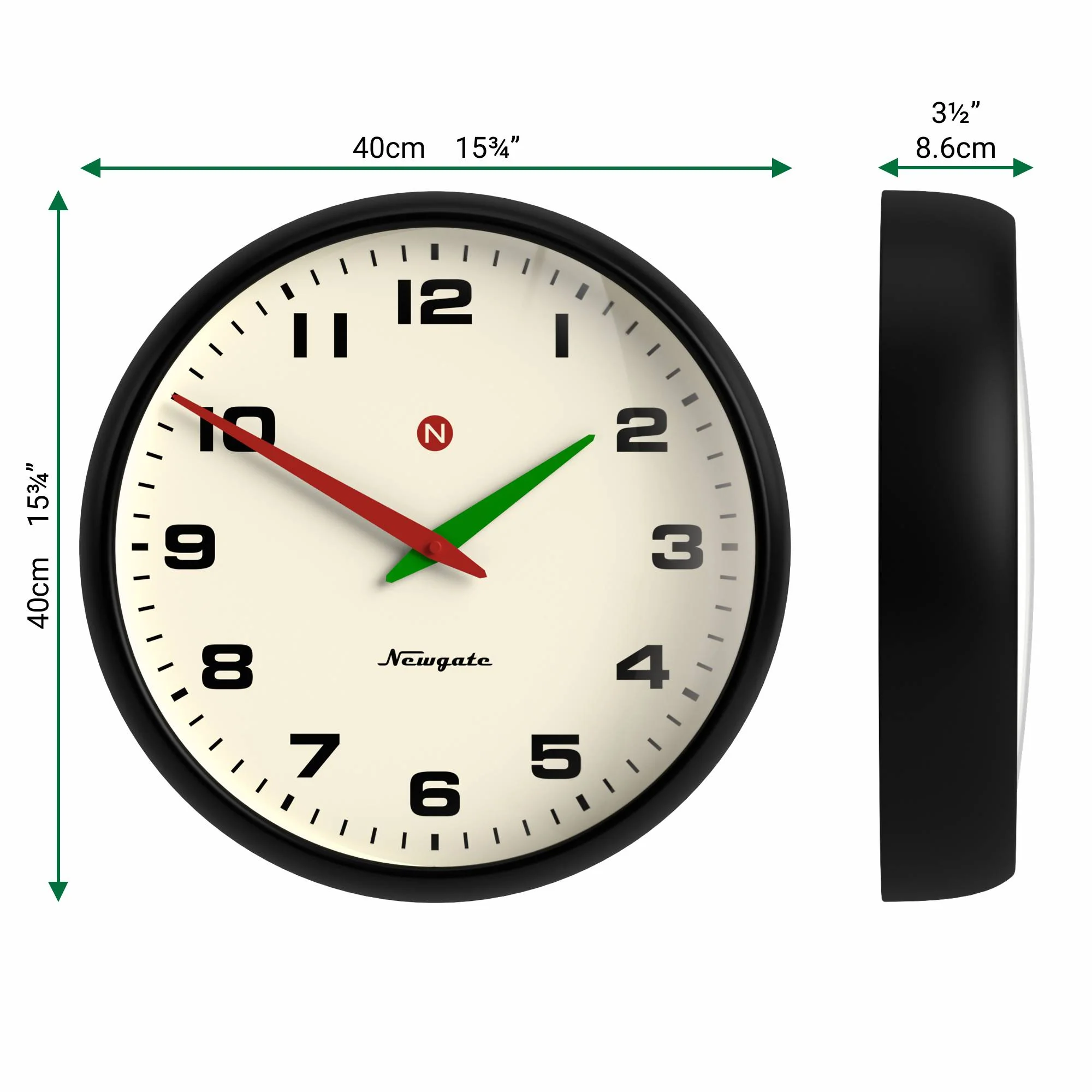 Newgate Superstore wall clock in black - Image 4