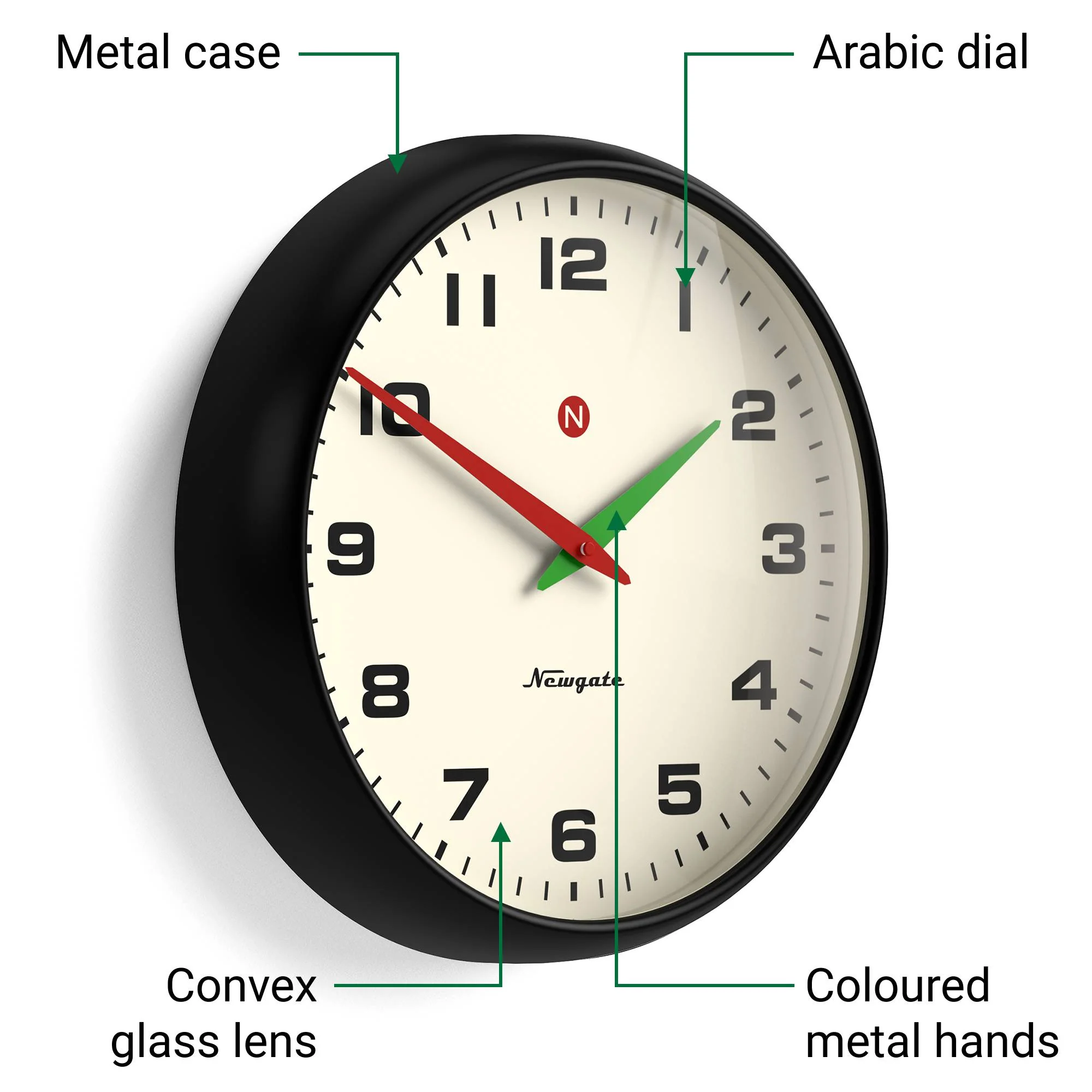 Newgate Superstore wall clock in black - Image 6