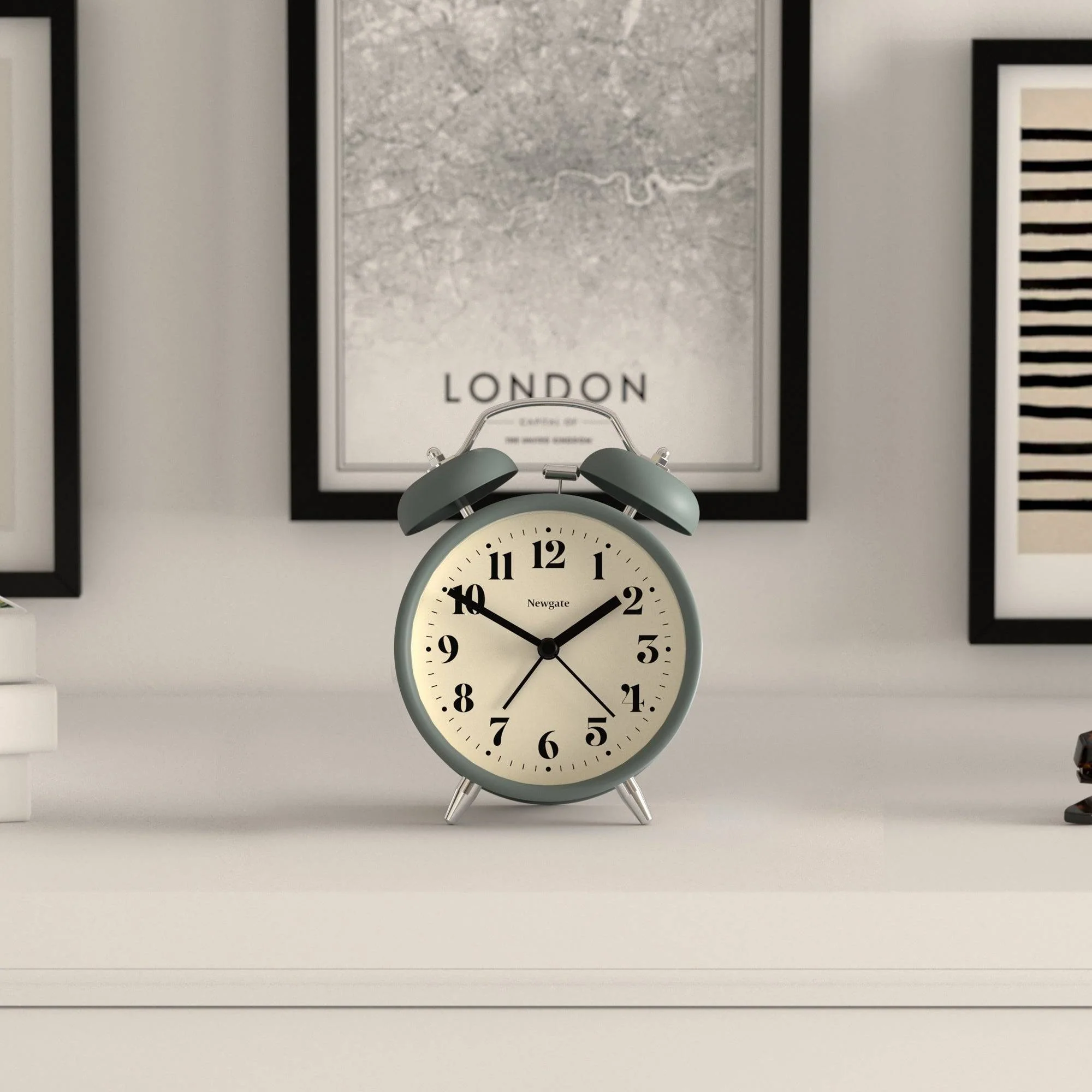Newgate Theatre alarm clock in asparagus green - Image 3