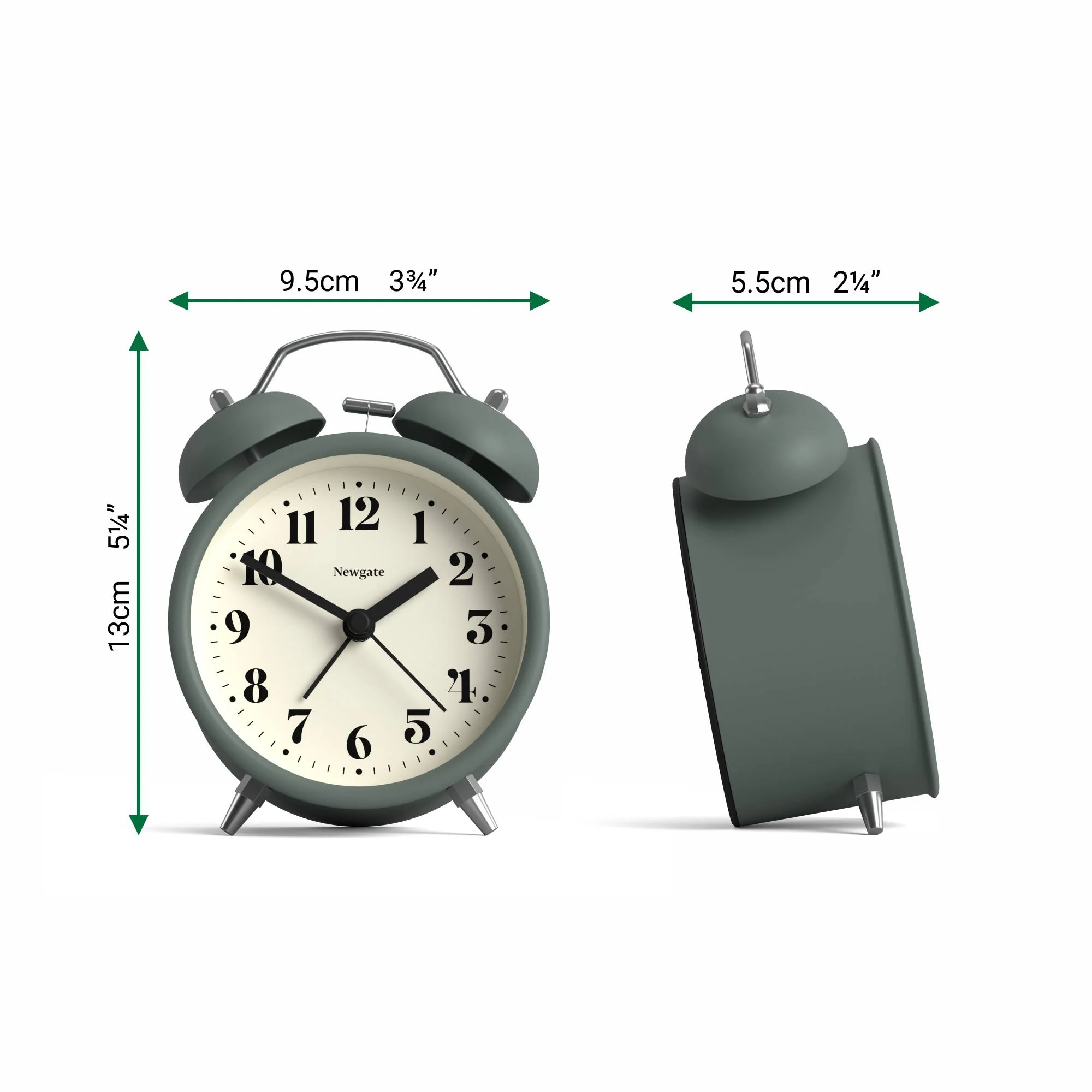 Newgate Theatre alarm clock in asparagus green - Image 4