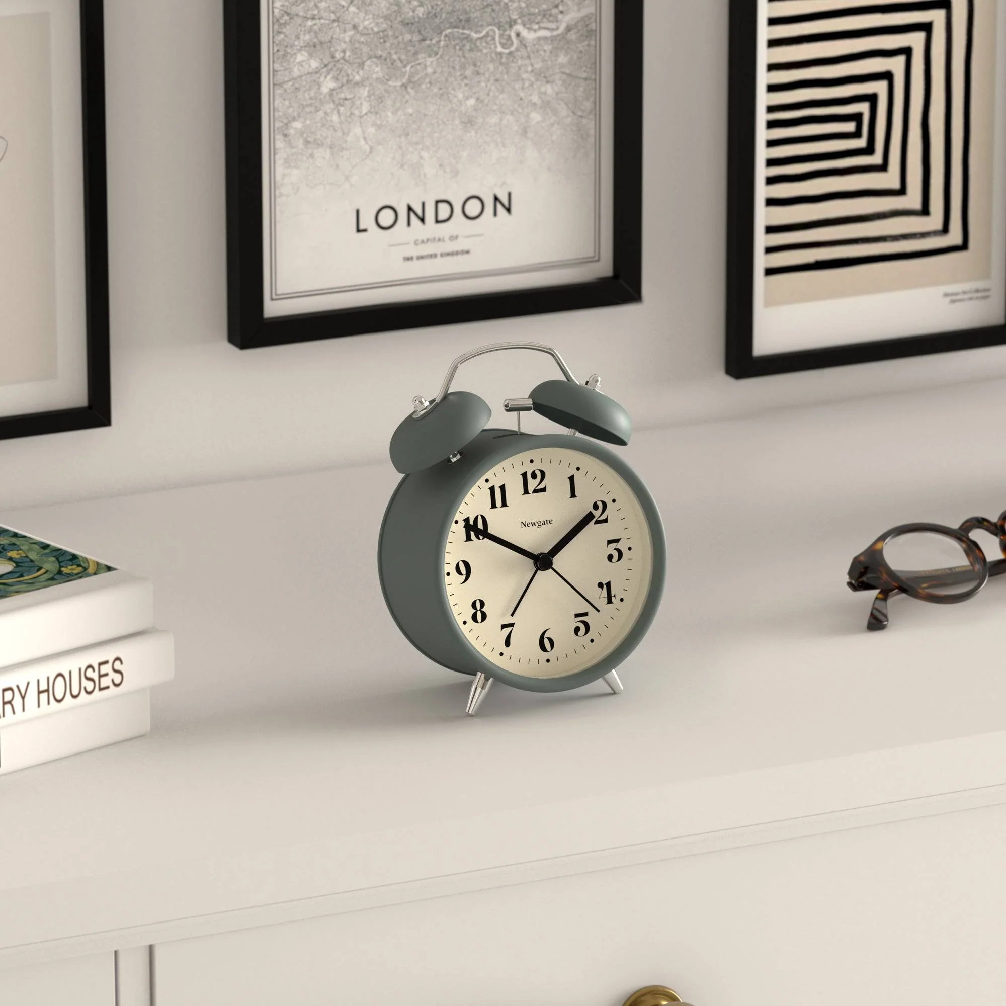 Newgate Theatre alarm clock in asparagus green - Image 5