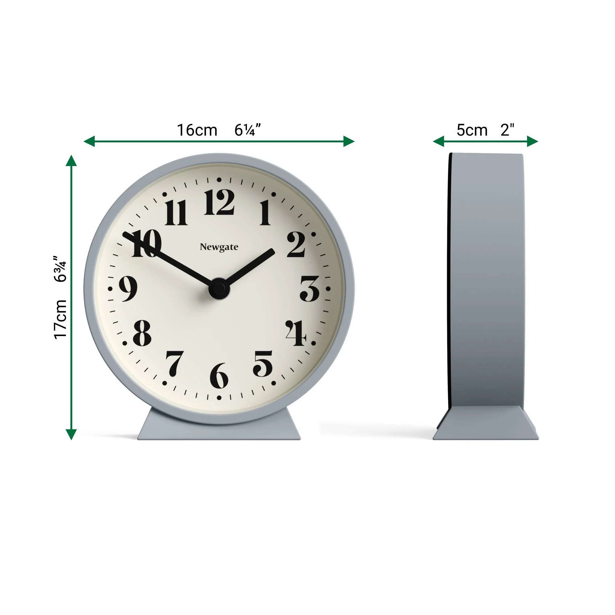 Newgate Theatre mantel clock in french navy - Image 4
