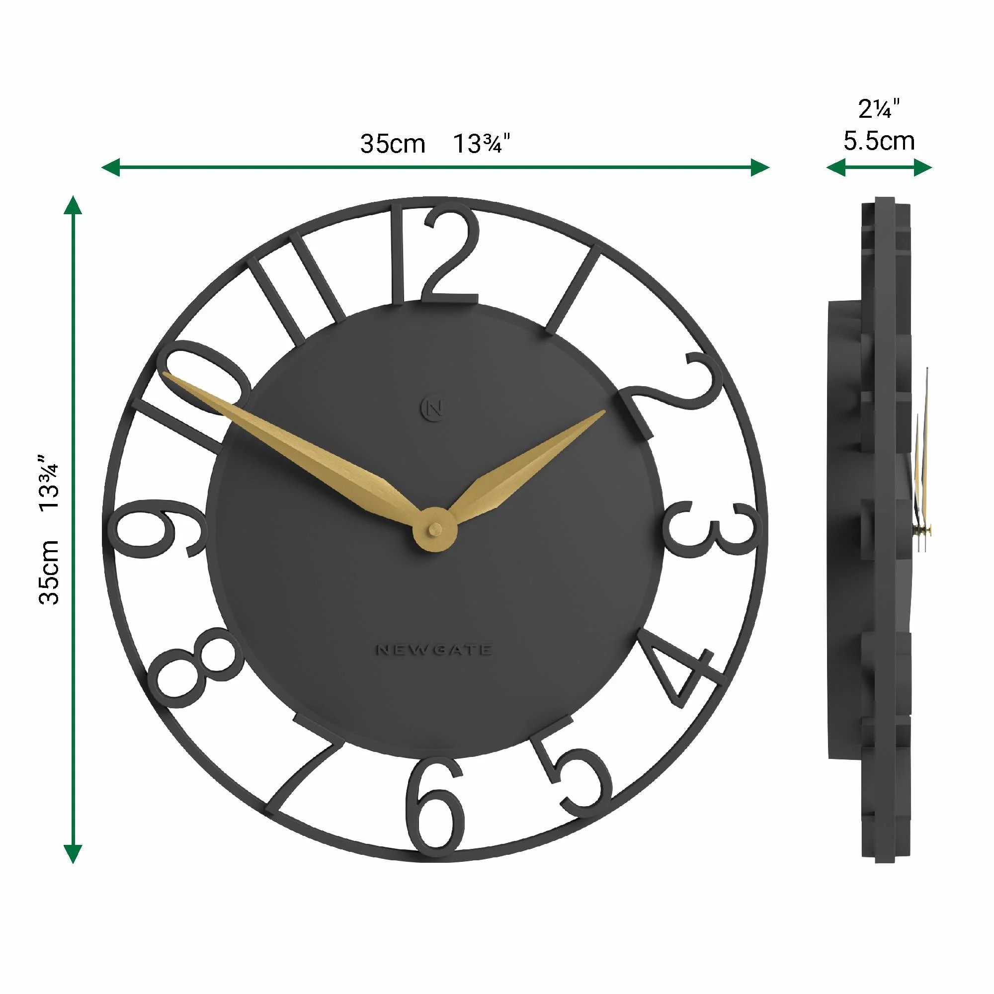 Newgate Time Traveller wall clock in grey - Image 4