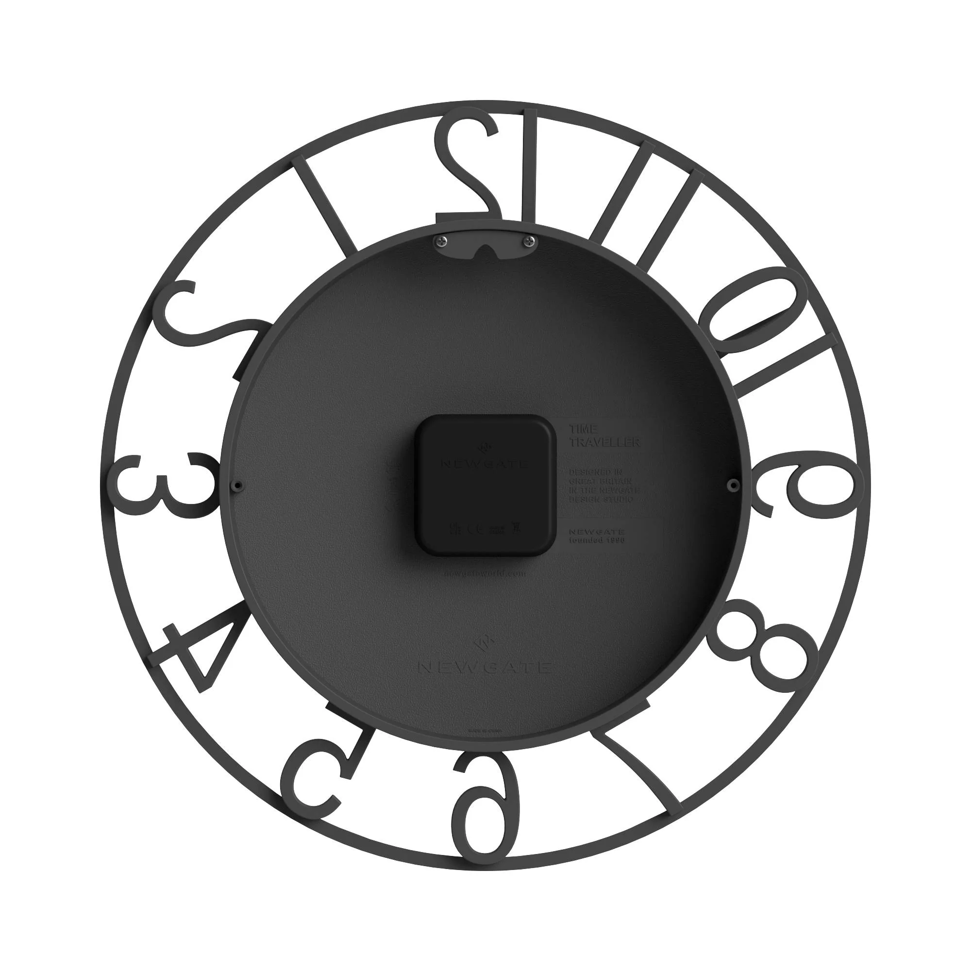 Newgate Time Traveller wall clock in grey - Image 7