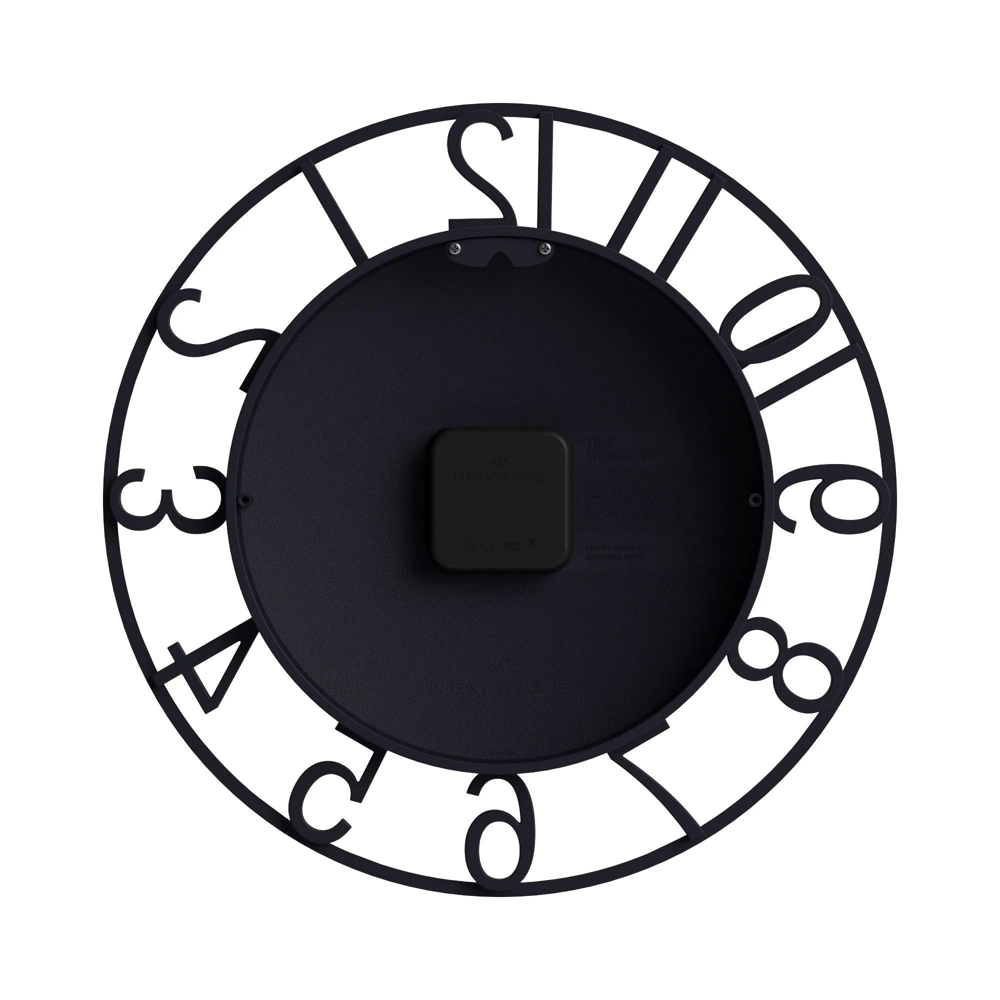 Newgate Time Traveller wall clock in petrol blue - Image 7