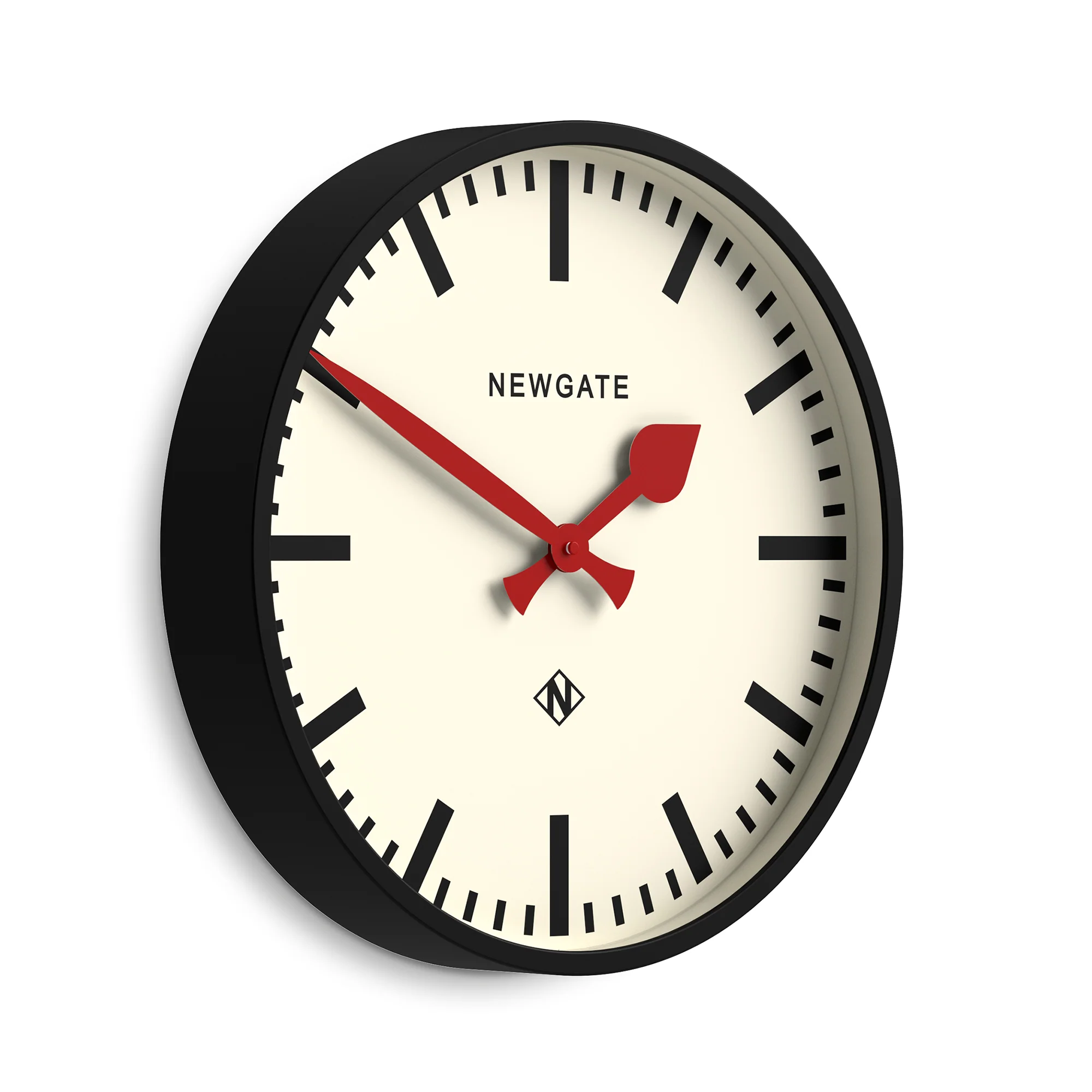 Newgate Universal railway wall clock in black - Image 2